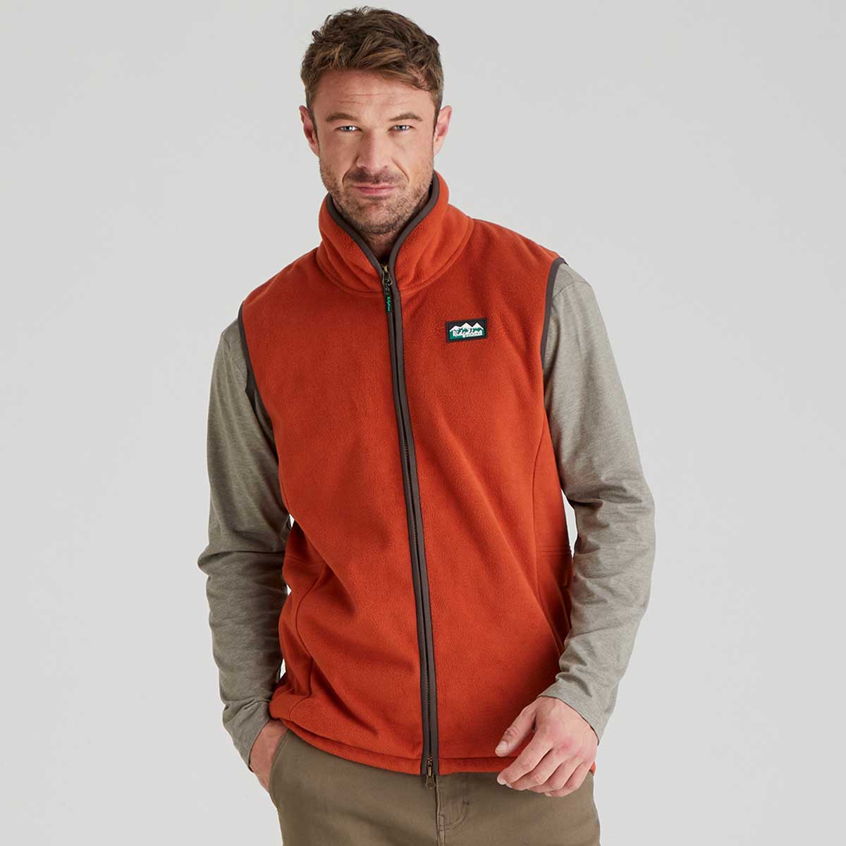 Ridgeline Kodiak Mens Fleece Gilet Russet Ridgeline Kodiak Mens Fleece Gilet Russet
