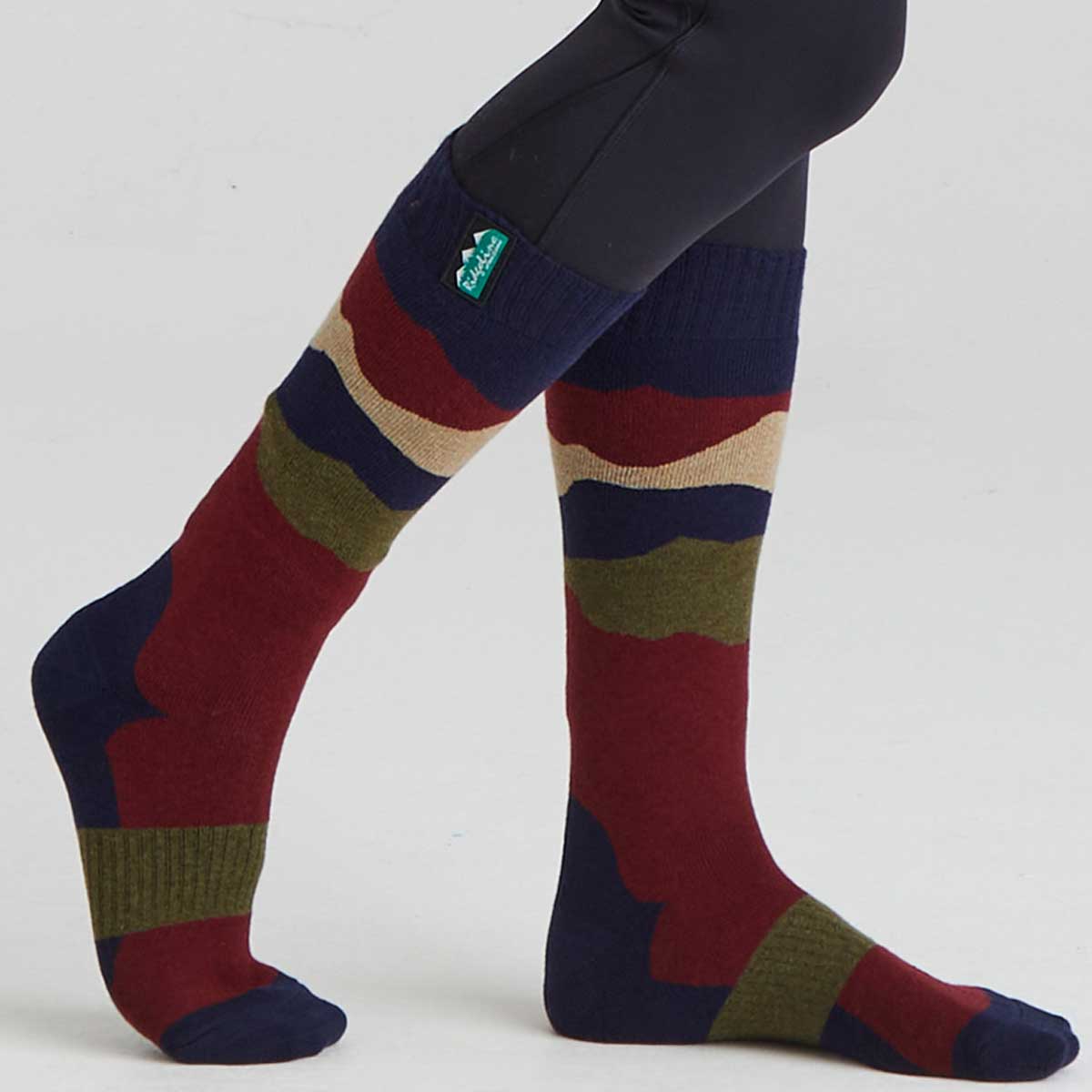 Ridgeline Merino Wool Full Length Socks - Navy Stripe Ridgeline Merino Wool Full Length Socks - Navy Stripe