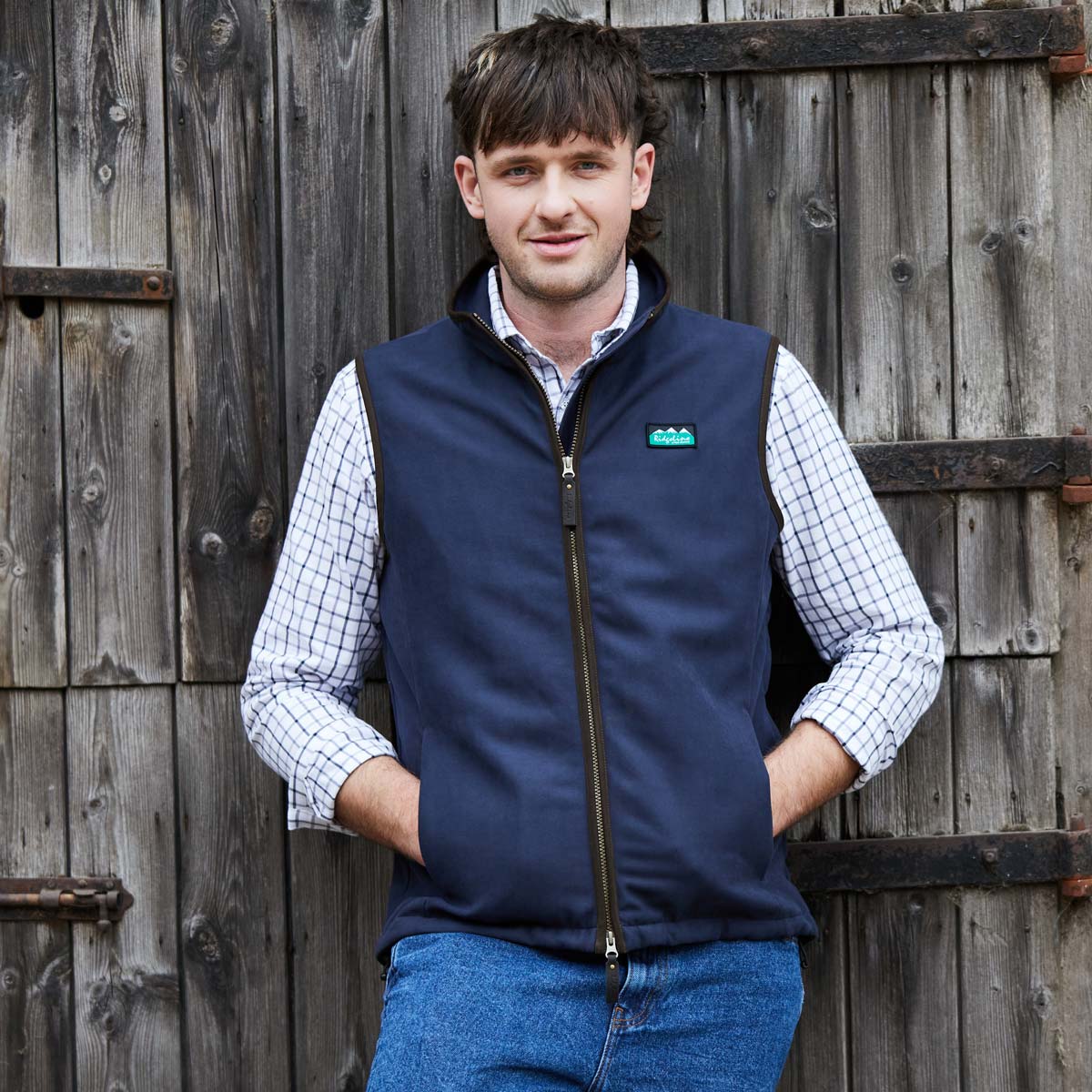 Ridgeline Monarch Gilet - Navy - On Model Ridgeline Monarch Gilet - Navy - On Model