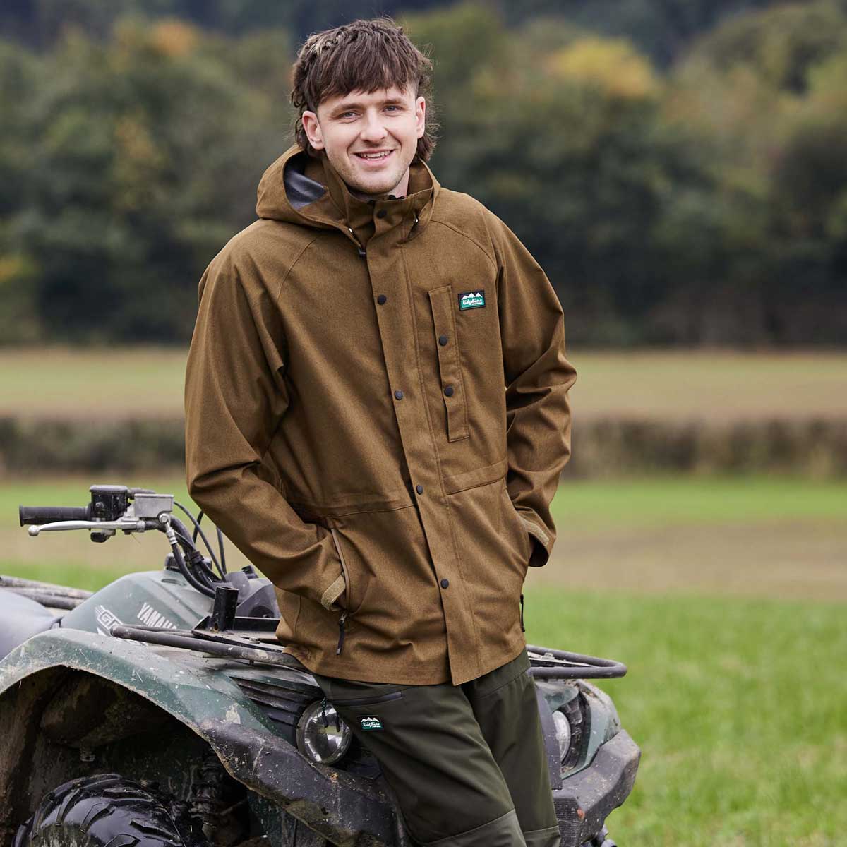 Ridgeline Monsoon Light Jacket - Teak - On Model Ridgeline Monsoon Light Jacket - Teak - On Model