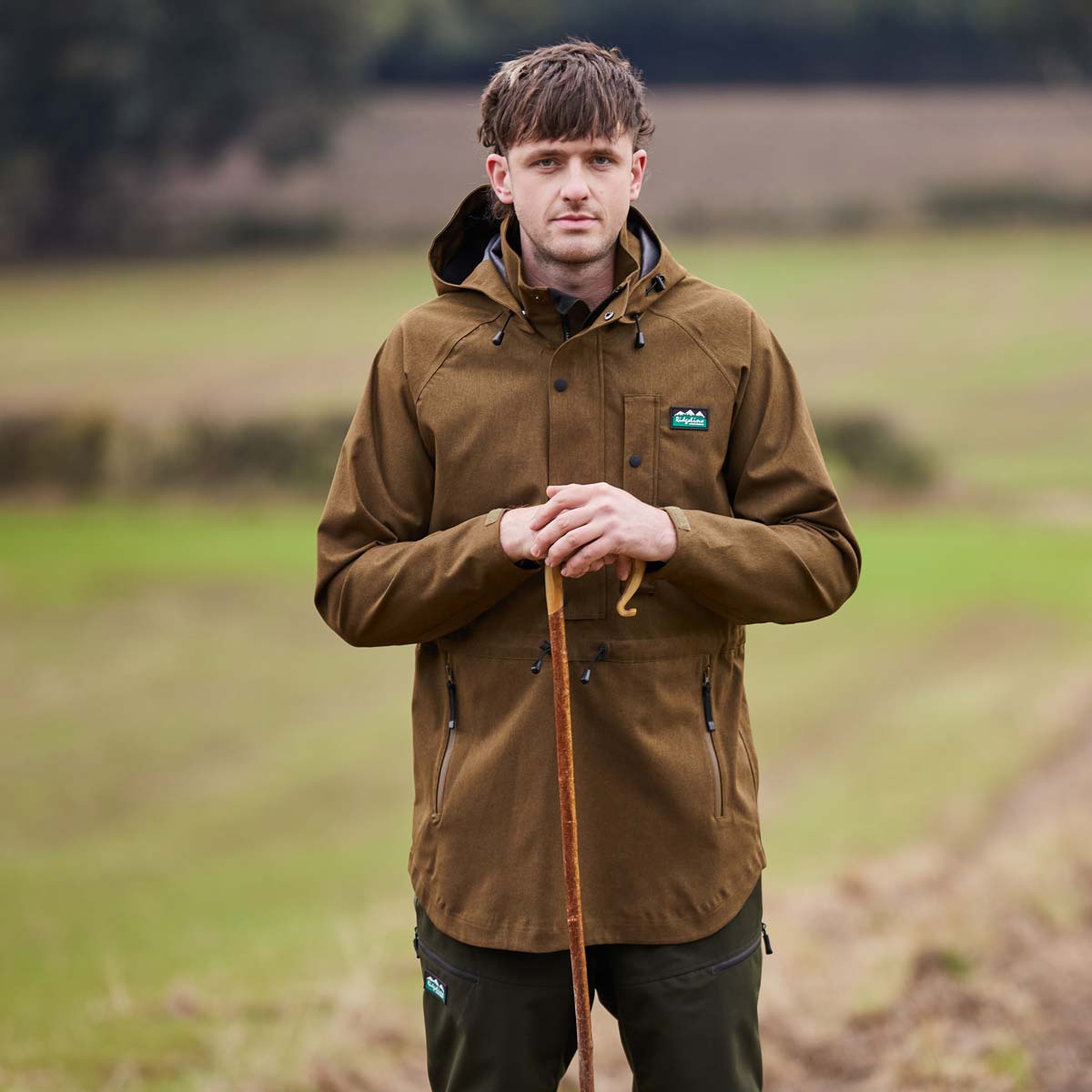 Ridgeline Monsoon Light Smock - Teak - On Model Ridgeline Monsoon Light Smock - Teak - On Model