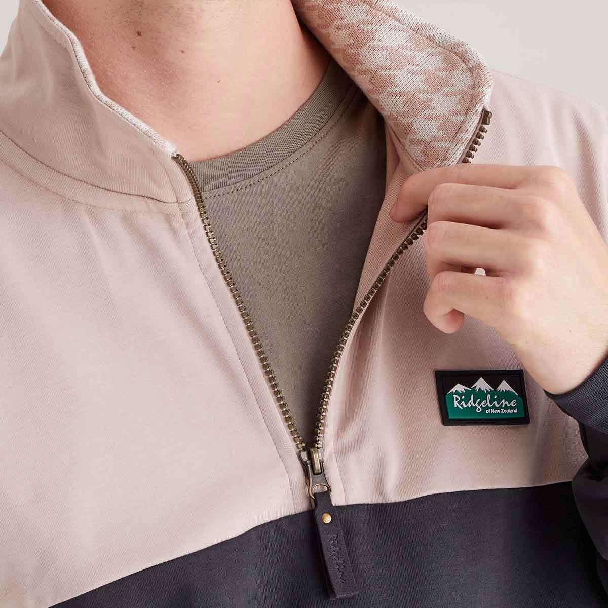 Ridgeline Salthouse Zip Top - Shale - Collar Ridgeline Salthouse Zip Top - Shale - Collar