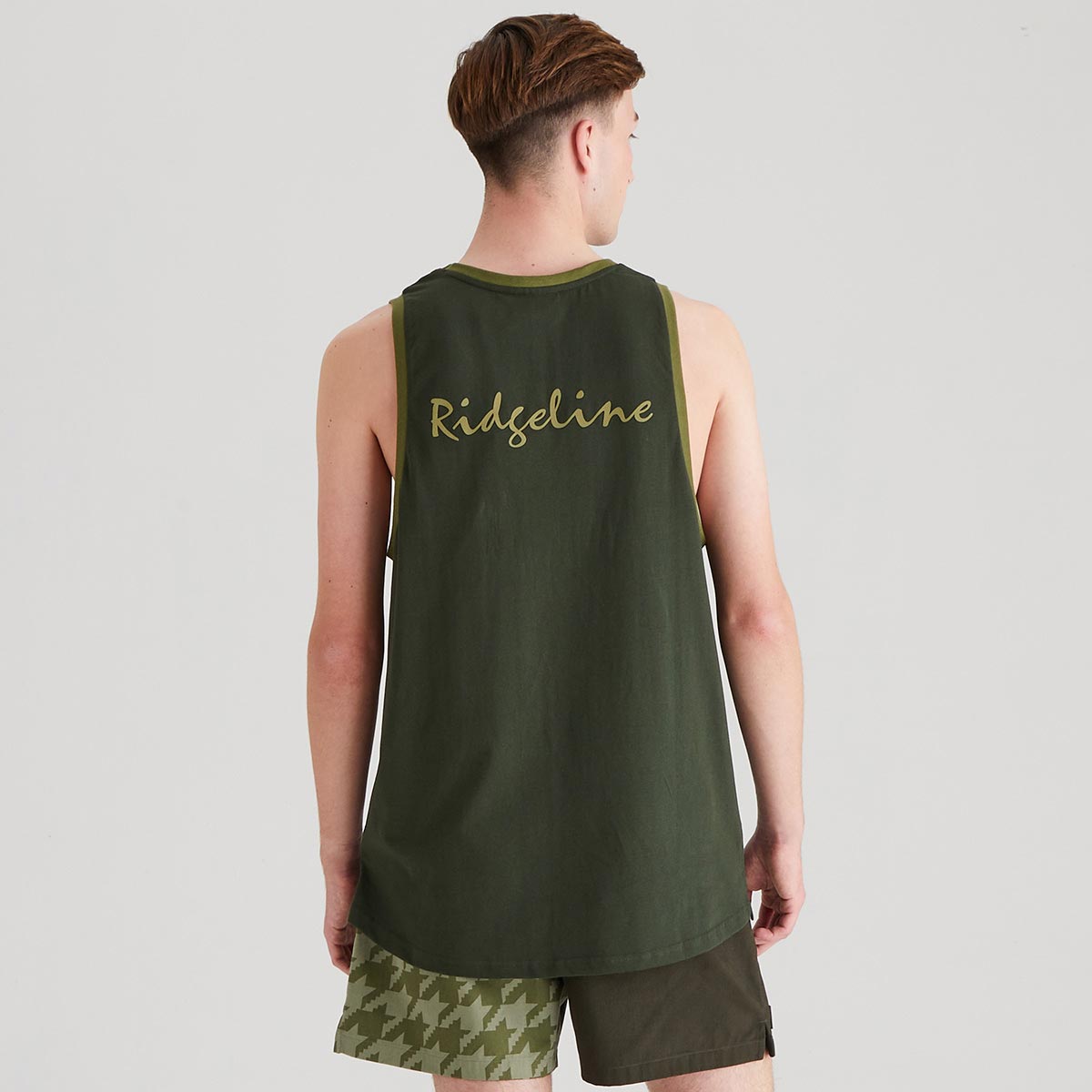 Ridgeline Signature Singlet - Deep Forest - Rear Ridgeline Signature Singlet - Deep Forest - Rear