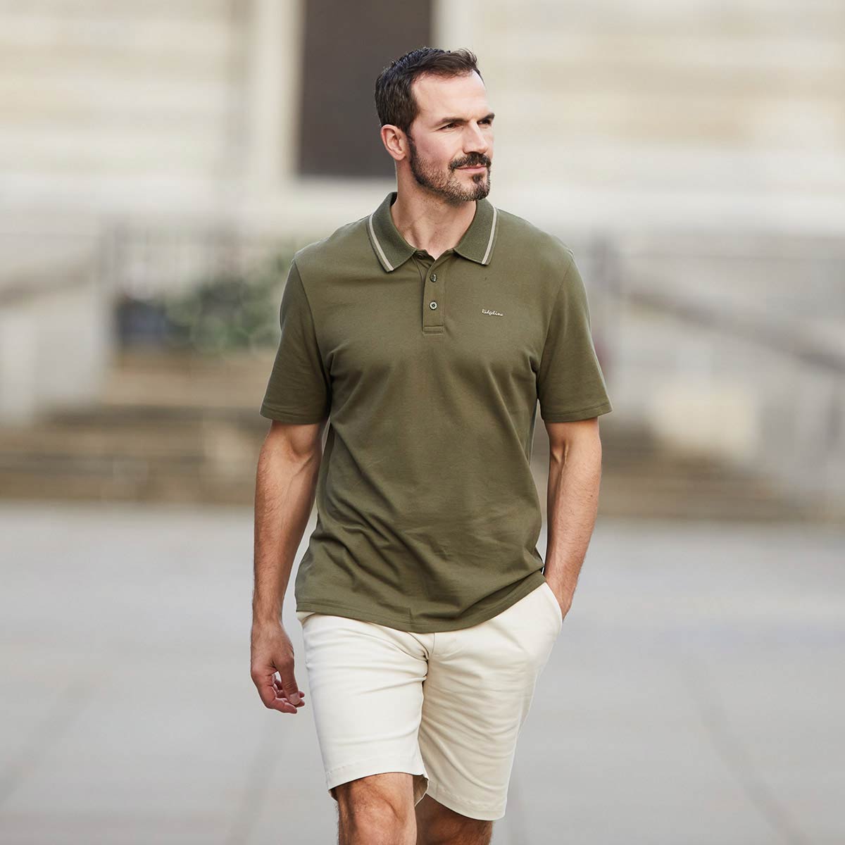 Ridgeline Waxham Shorts - Stone - Model Ridgeline Waxham Shorts - Stone - Model