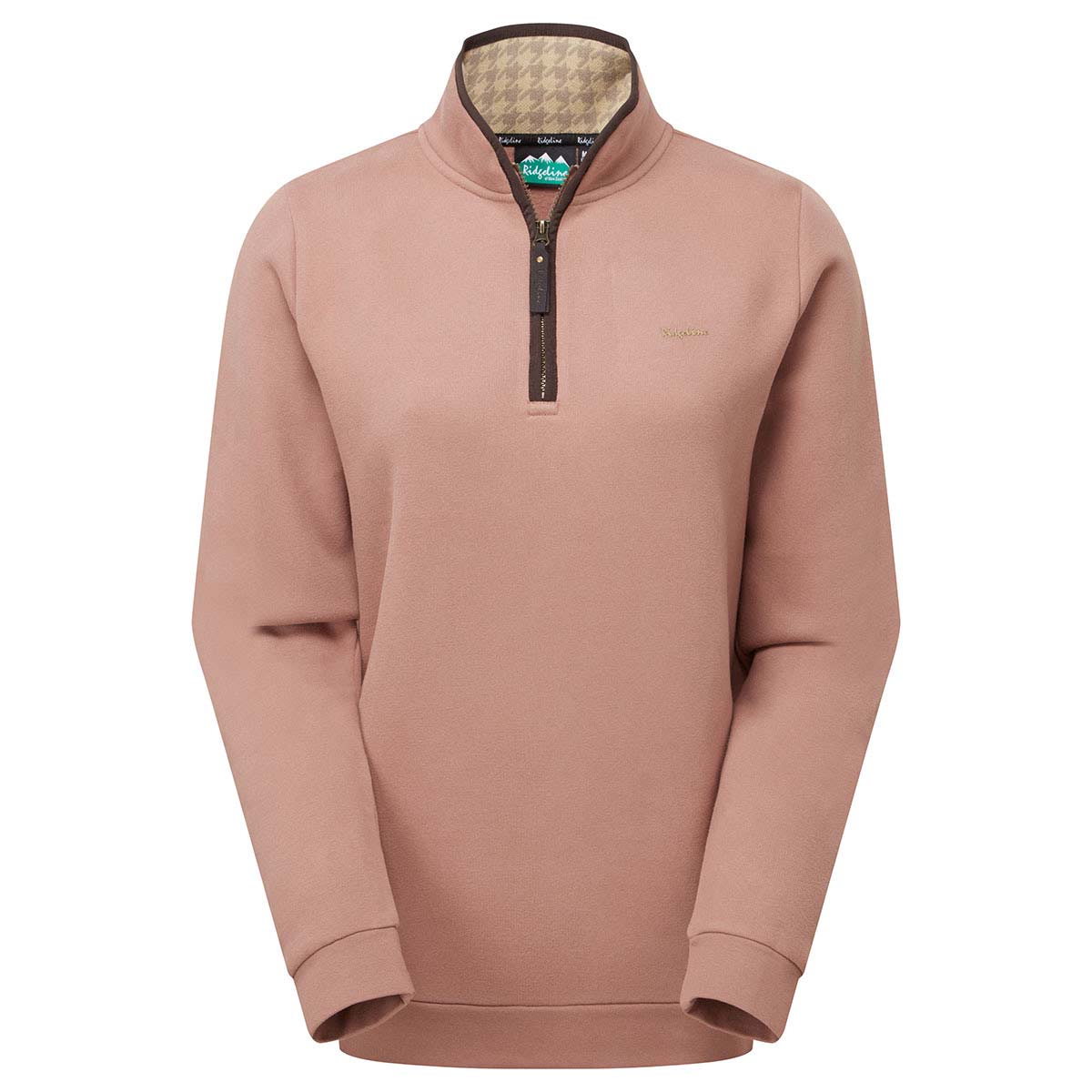 Ridgeline Women's Brancaster 1/4 Zip Top - Dusky Pink Ridgeline Women's Brancaster 1/4 Zip Top - Dusky Pink