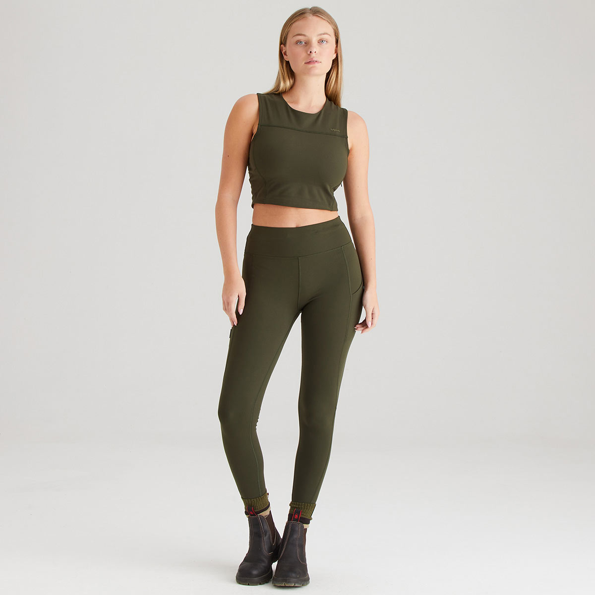Ridgeline Women's Infinity Crop Top - Deep Forest Ridgeline Women's Infinity Crop Top - Deep Forest