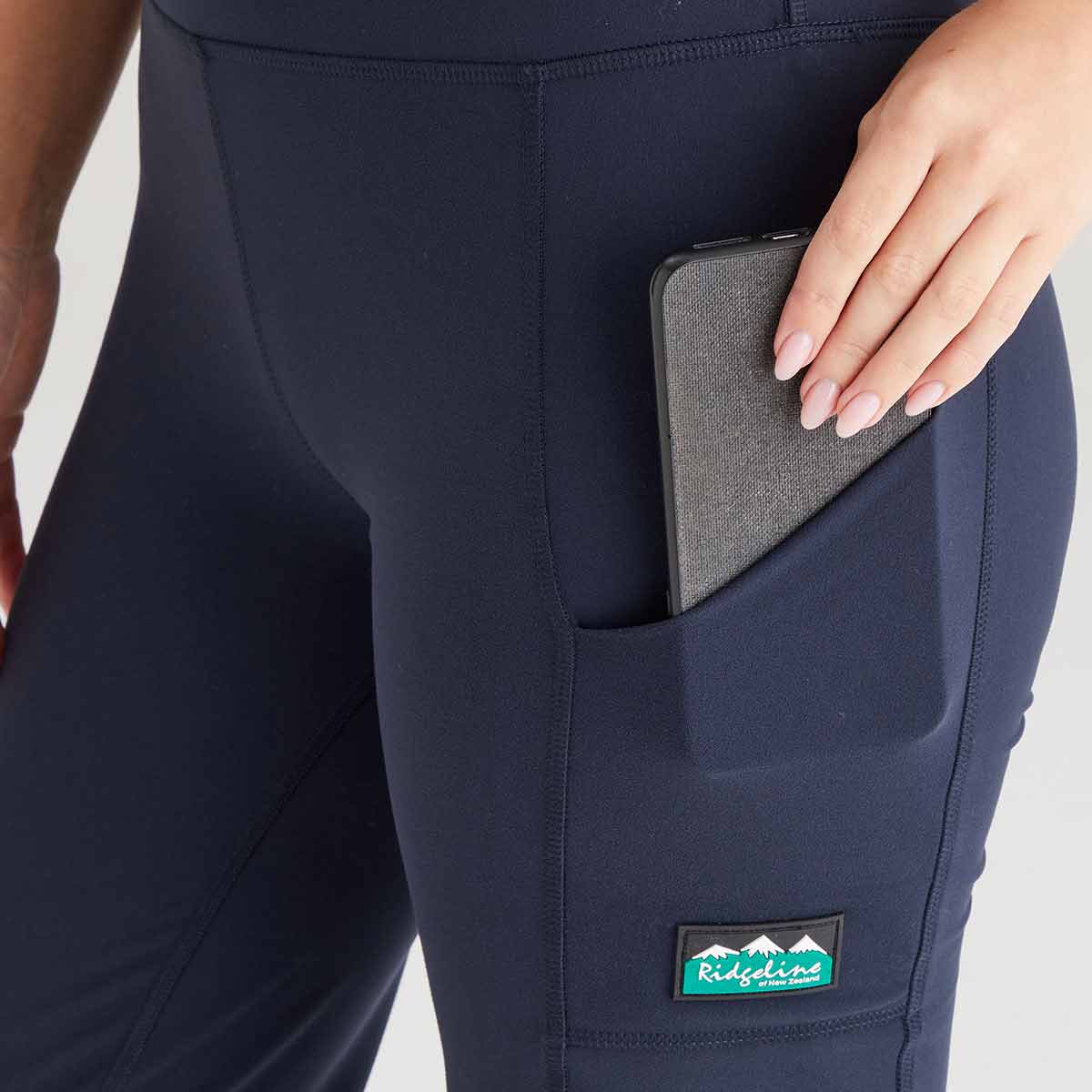 Ridgeline Women's Infinity Straight Leg Leggings - Navy - Pocket Ridgeline Women's Infinity Straight Leg Leggings - Navy - Pocket