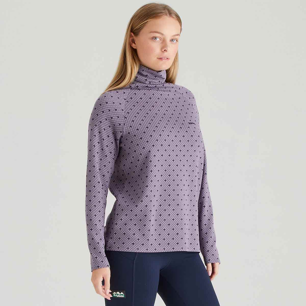 Ridgeline Women's Kelmarsh Top - Lilac Print Ridgeline Women's Kelmarsh Top - Lilac Print