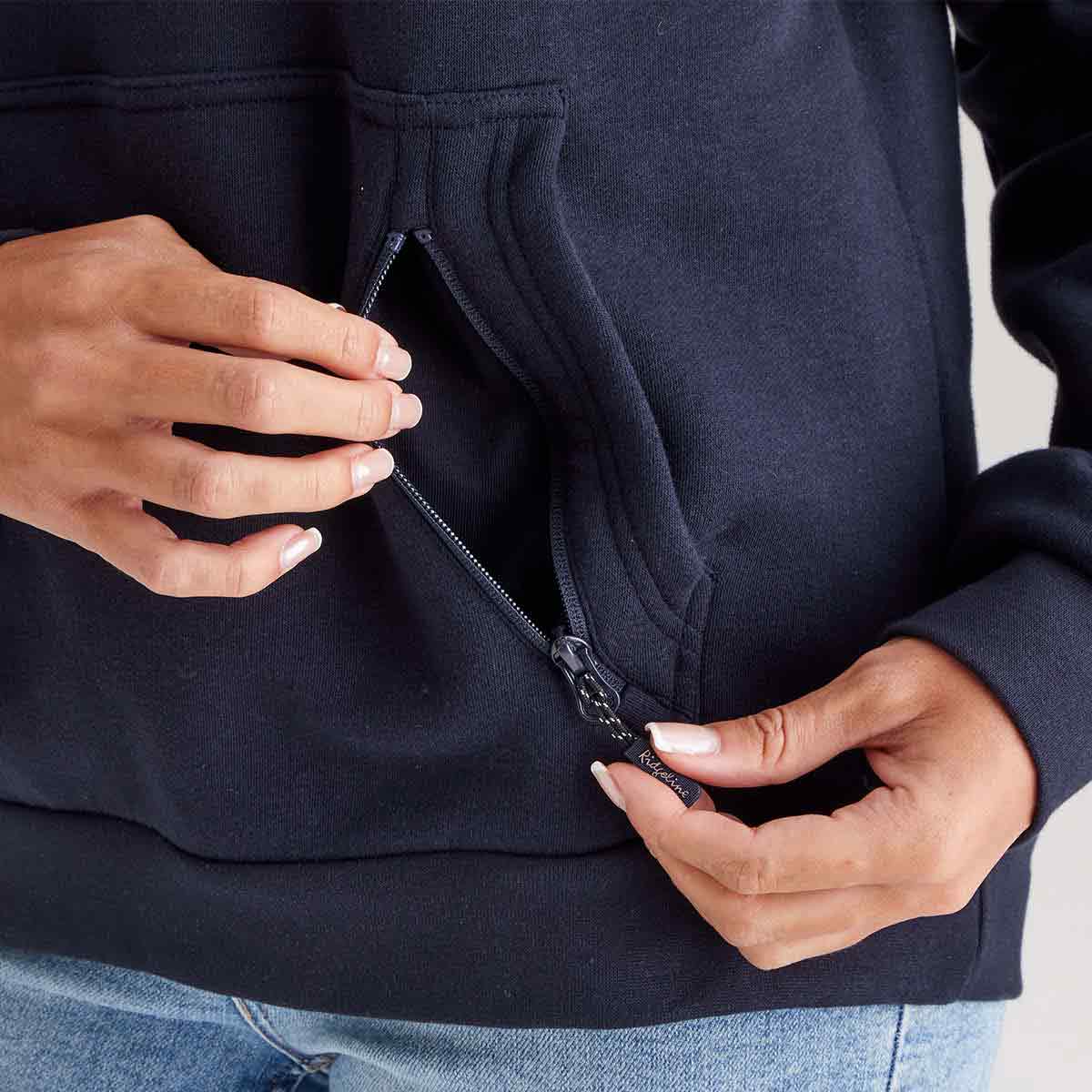 Ridgeline Women's Signature Hoodie - Navy - Zip Pocket Ridgeline Women's Signature Hoodie - Navy - Zip Pocket