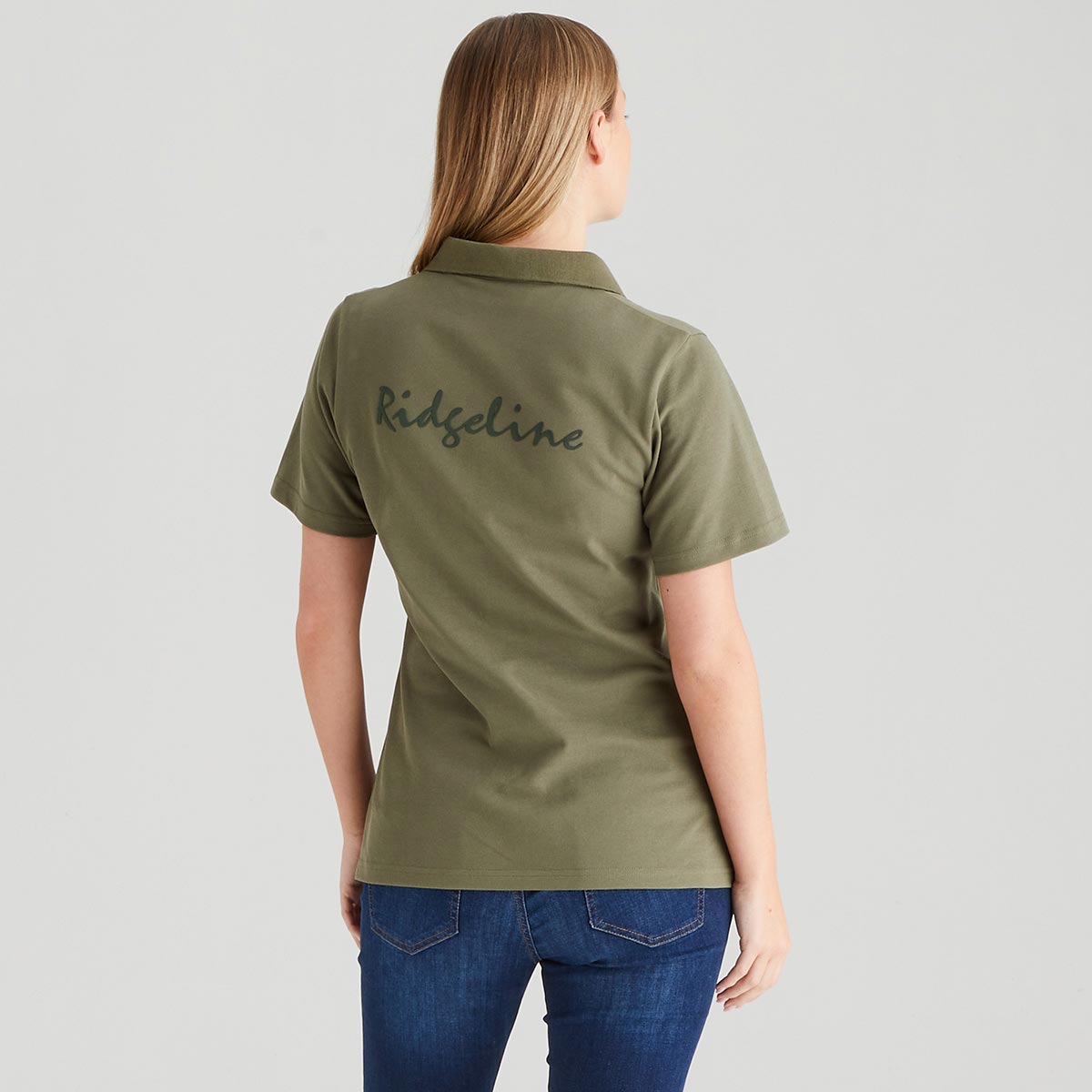 Ridgeline Women's Signature Polo Shirt - Khaki Green - Rear Ridgeline Women's Signature Polo Shirt - Khaki Green - Rear