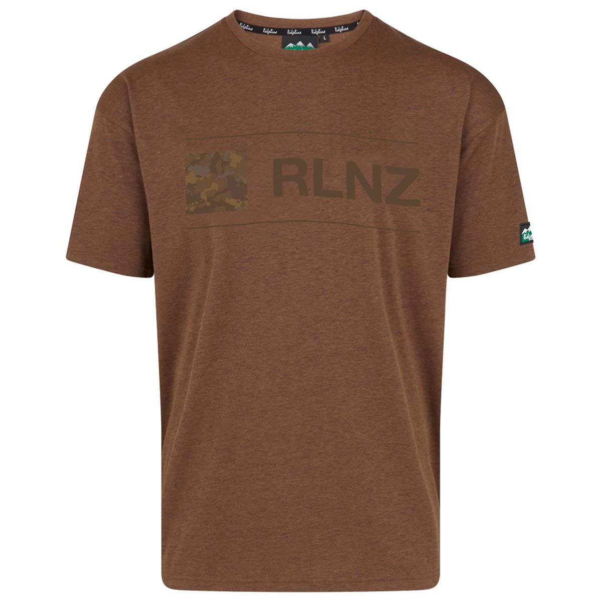 Ridgeline Basis T-Shirt - Ochre Marl - Front Ridgeline Basis T-Shirt - Ochre Marl - Front
