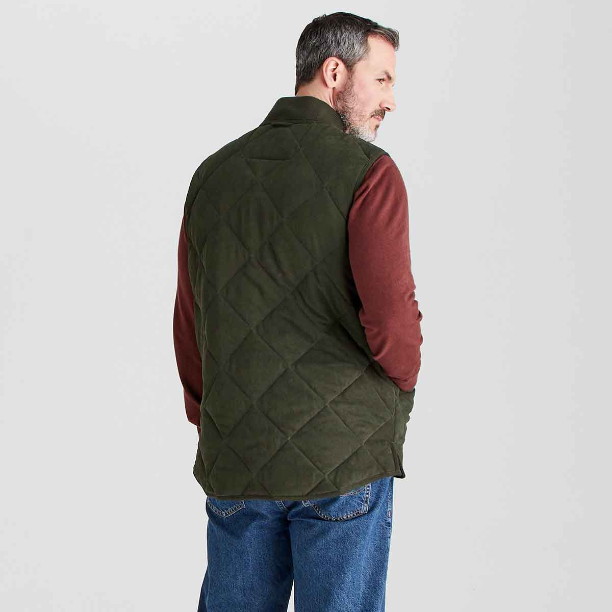 Ridgeline Men's Wester Skeld Gilet - Deep Forest - On Model - Rear Ridgeline Men's Wester Skeld Gilet - Deep Forest - On Model - Rear