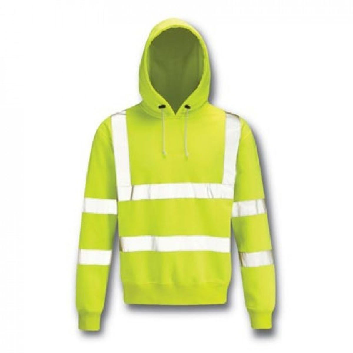 Hi-Vis Reflective Hooded Sweatshirt Yellow Hi-Vis Reflective Hooded Sweatshirt Yellow
