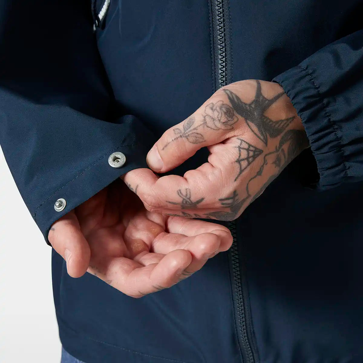 Helly Hansen Sandoy Rain Jacket- Navy- cuff adjuster Helly Hansen Sandoy Rain Jacket- Navy- cuff adjuster