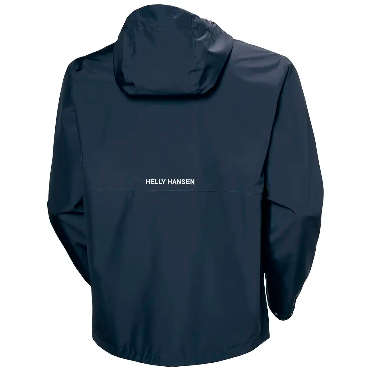 Helly Hansen Sandoy Rain Jacket- Navy- back view Helly Hansen Sandoy Rain Jacket- Navy- back view