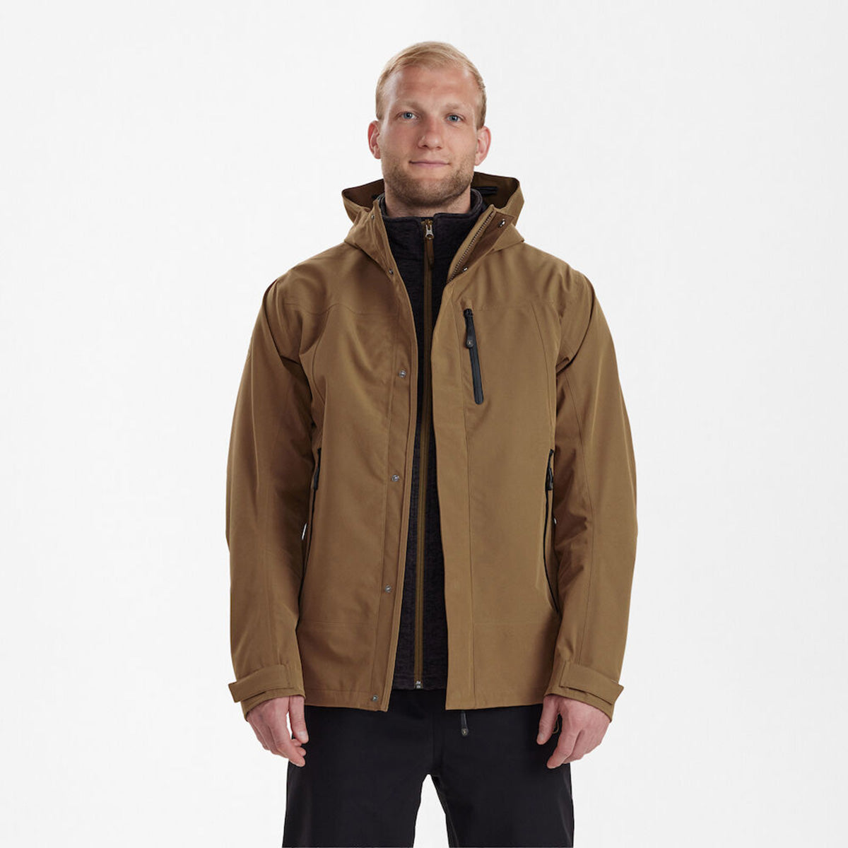 Deerhunter Sarek Shell Jacket With Hood - On Model Deerhunter Sarek Shell Jacket With Hood - On Model