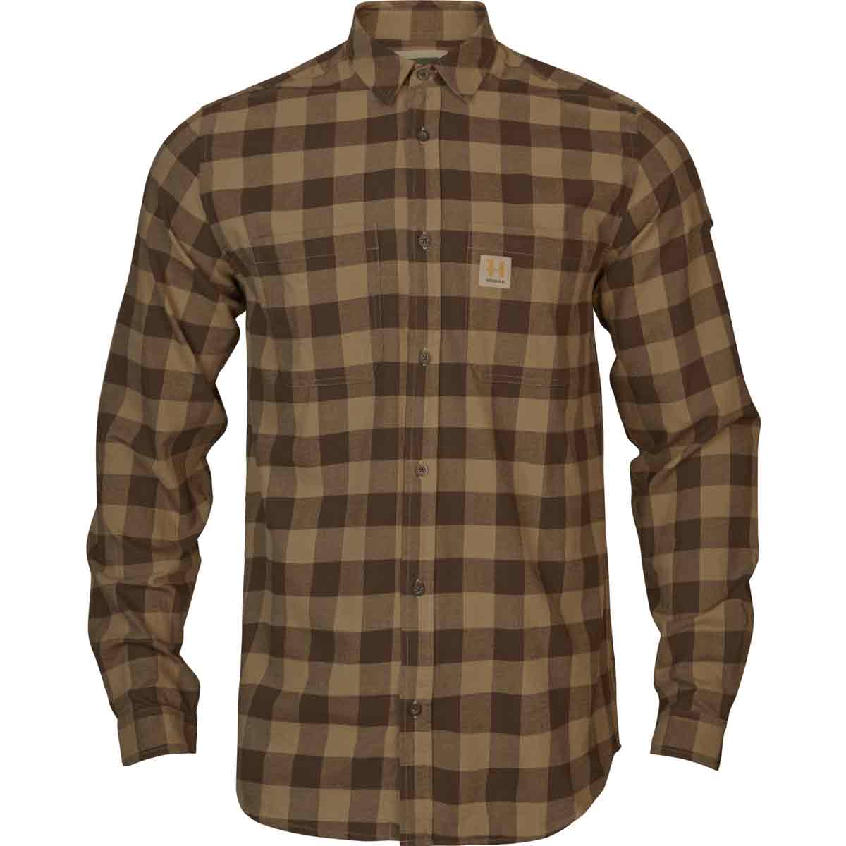 Harkila Scandanavian Long Sleeve Checked Shirt - Antique Bronze Check Harkila Scandanavian Long Sleeve Checked Shirt - Antique Bronze Check