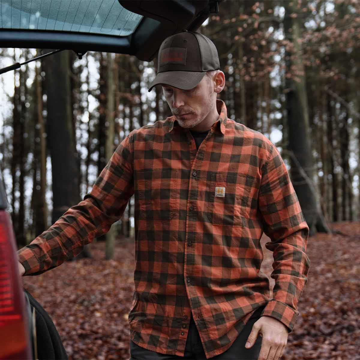Harkila Scandinavian L/S Shirt - Autumn Orange - Lifestyle Harkila Scandinavian L/S Shirt - Autumn Orange - Lifestyle