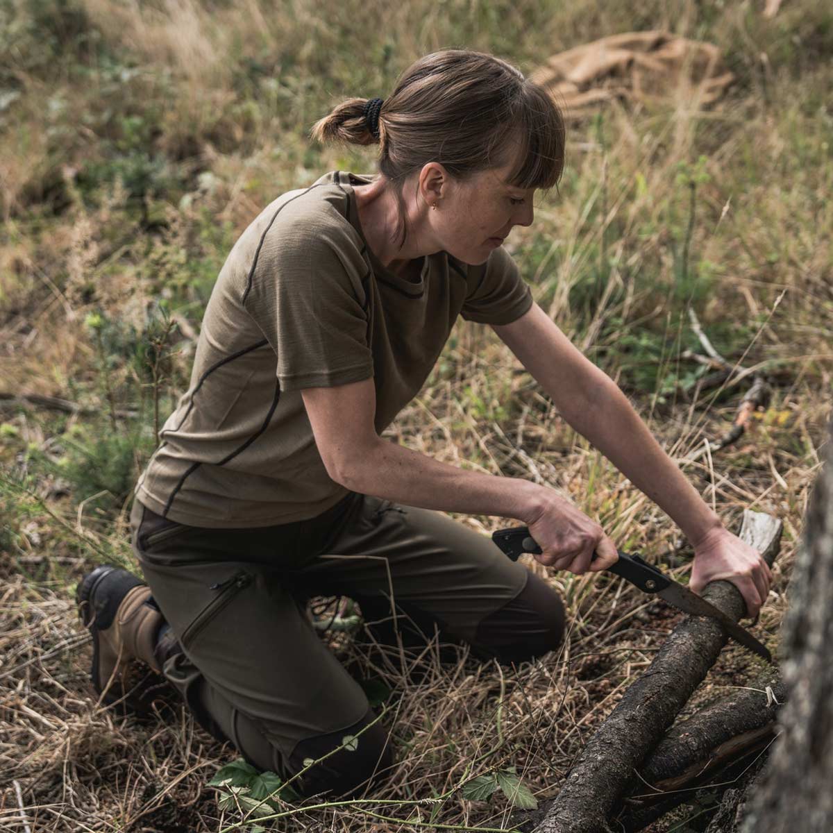 Seeland Apex Aia Women's Merino T-Shirt- On Model Seeland Apex Aia Women's Merino T-Shirt- On Model