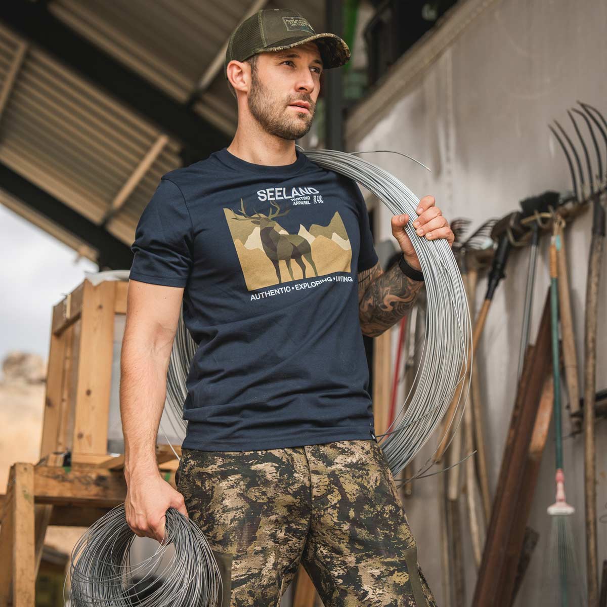 Seeland Fragment T-Shirt - On Model Seeland Fragment T-Shirt - On Model