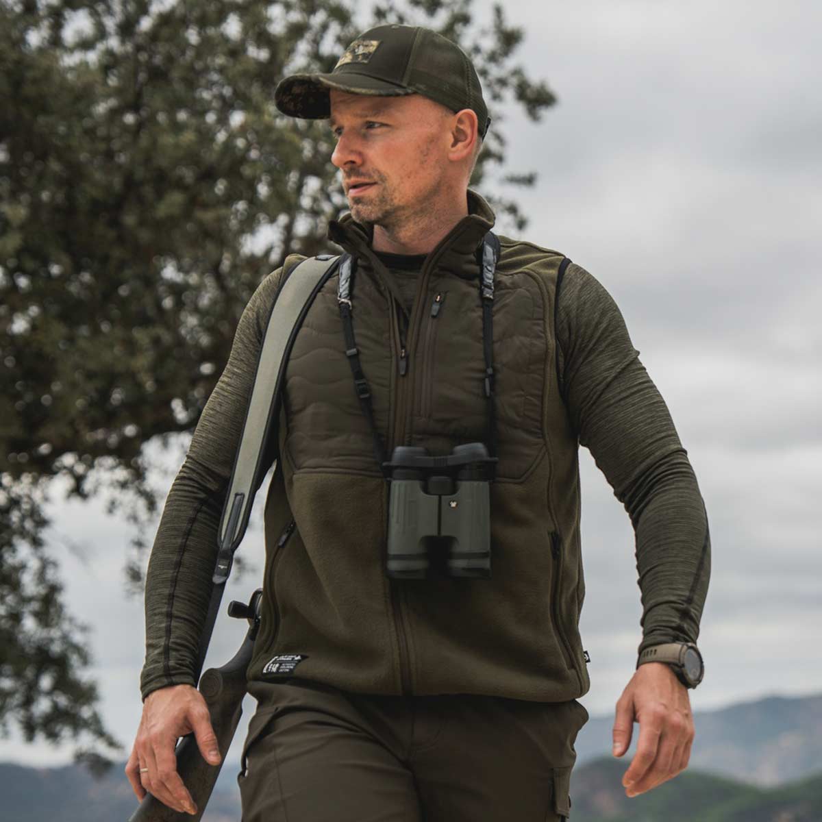 Seeland Gale Fleece Waistcoat - On Model Seeland Gale Fleece Waistcoat - On Model