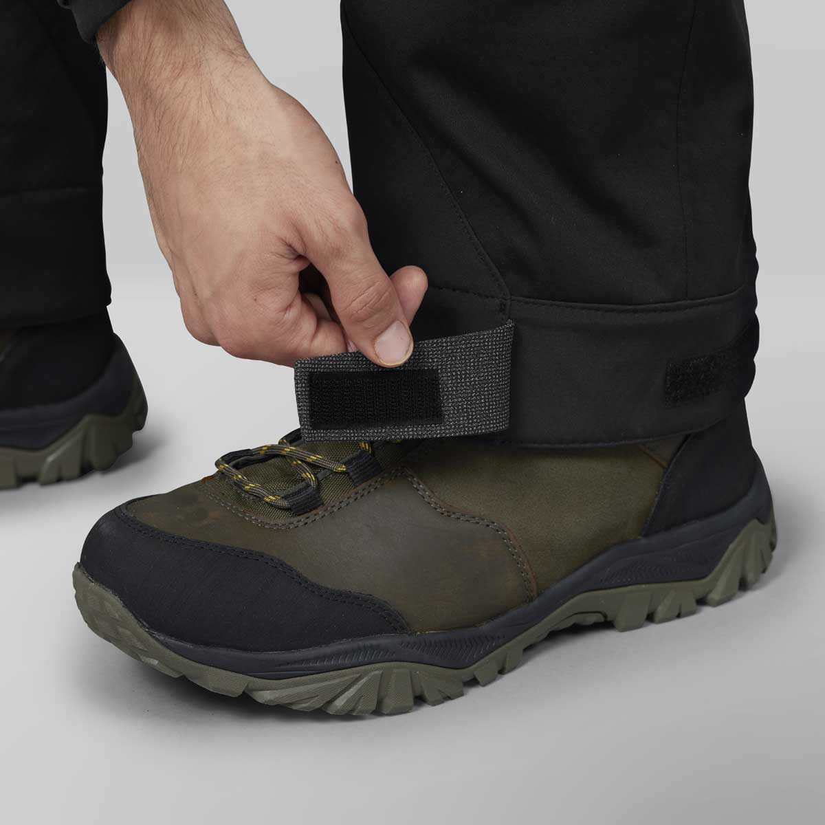 Seeland Hawker Shell Explore Trousers - adjustable ankles on model Seeland Hawker Shell Explore Trousers - adjustable ankles on model