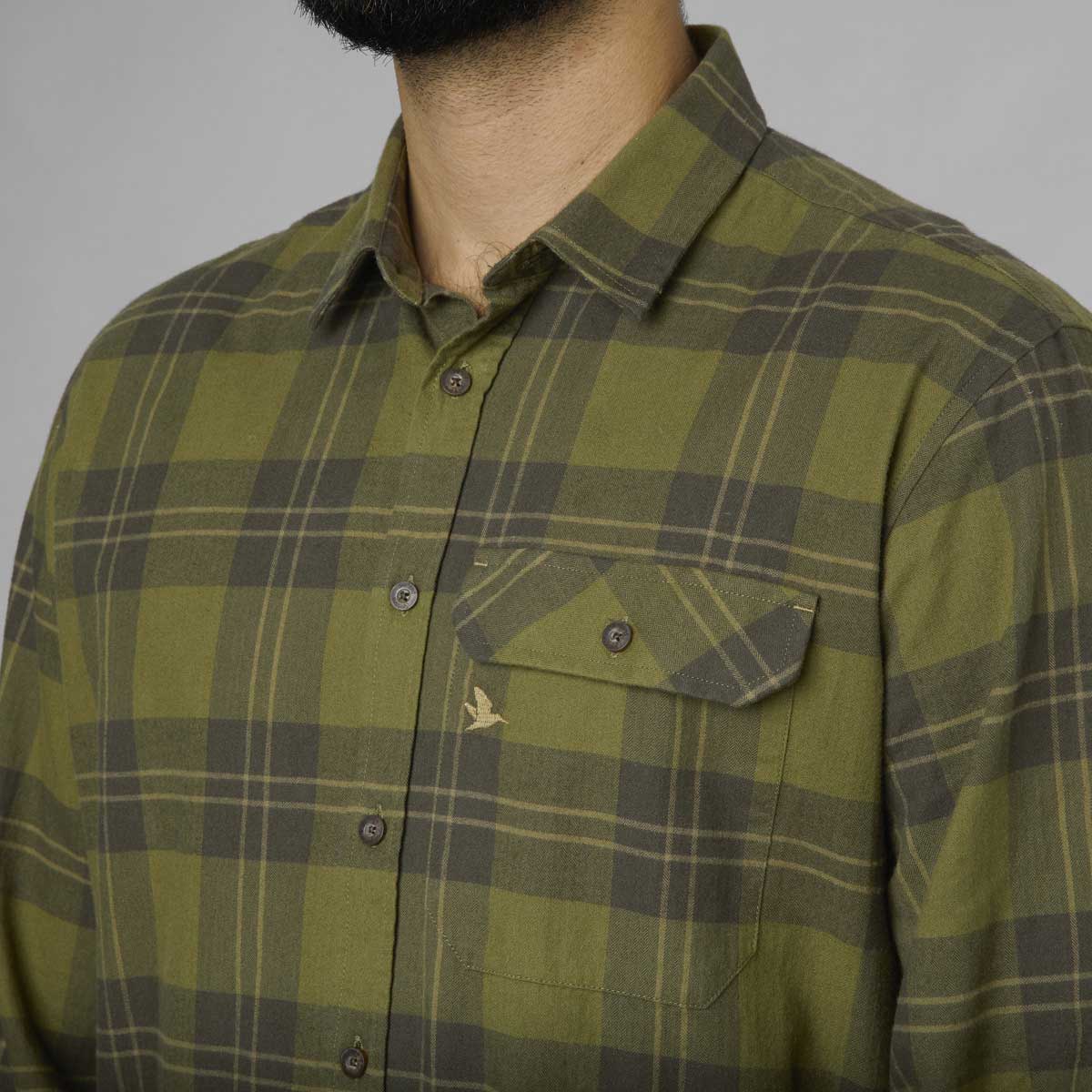 Seeland High Seat Shirt - light olive detail Seeland High Seat Shirt - light olive detail
