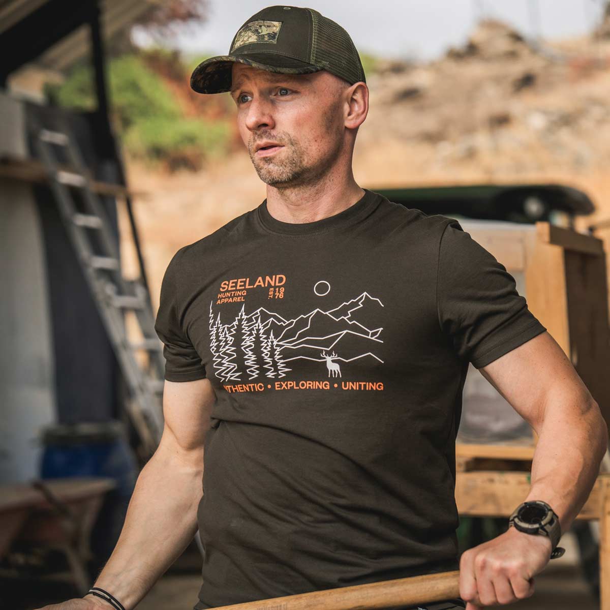 Seeland Landscape T-Shirt - On Model Seeland Landscape T-Shirt - On Model