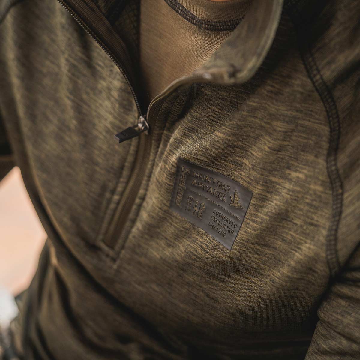 Seeland Peak Half Zip Fleece Top - Chest detail Seeland Peak Half Zip Fleece Top - Chest detail