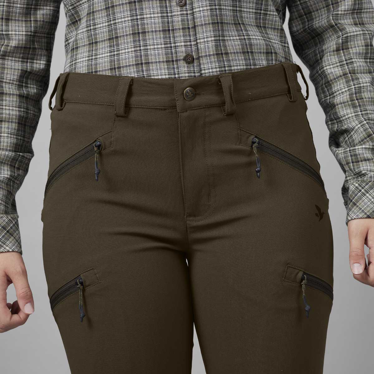 Seeland Women's Larch Stretch Trousers - Pine Green - on model Seeland Women's Larch Stretch Trousers - Pine Green - on model