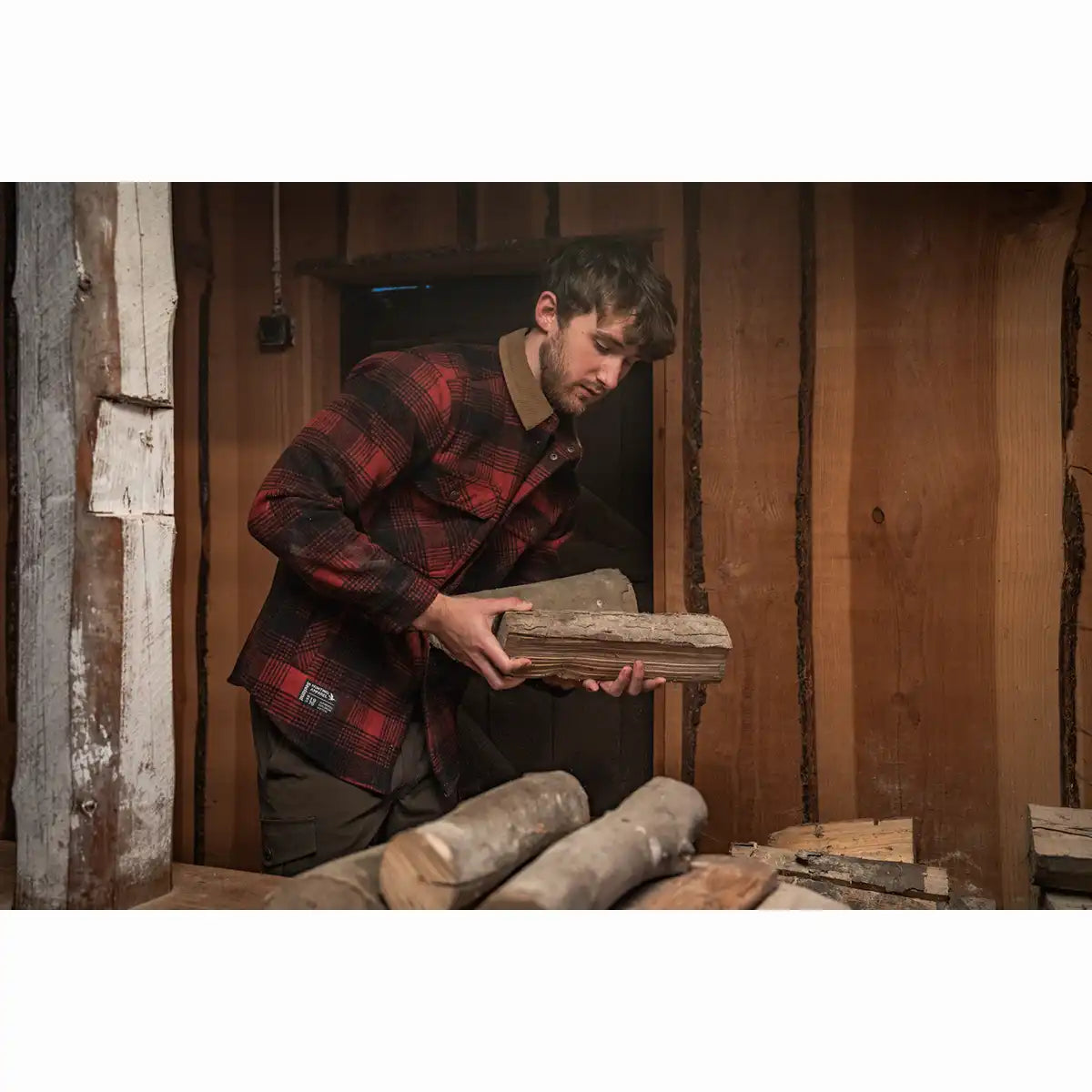 Seeland Canada Yukon Shirt - Red Check - Worn By Model Seeland Canada Yukon Shirt - Red Check - Worn By Model