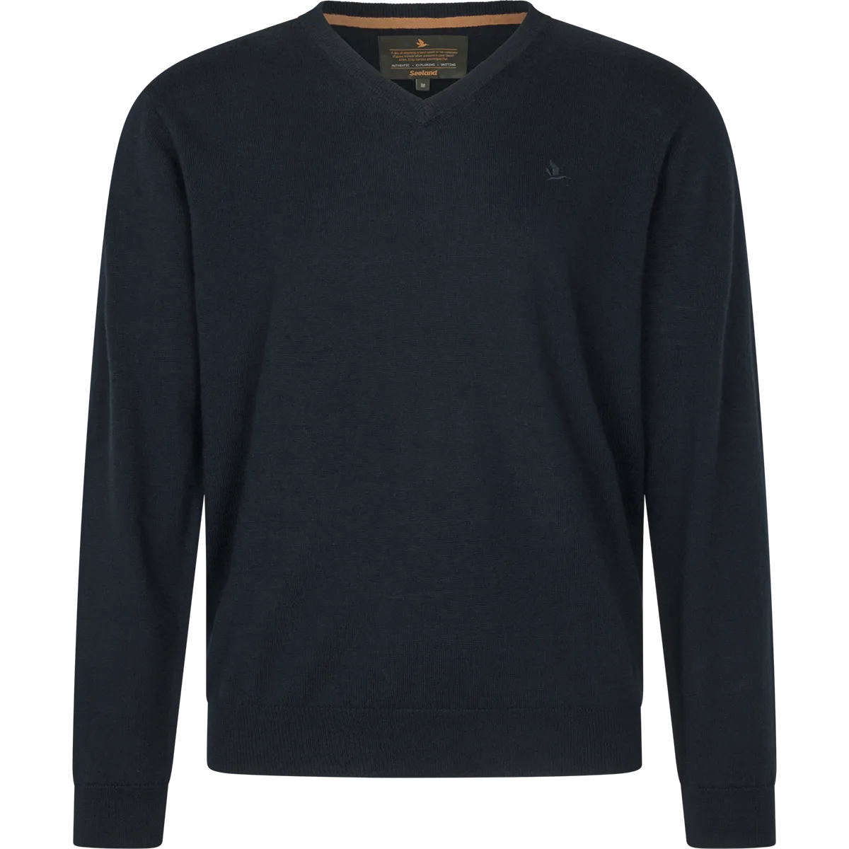 Seeland Pine V-Neck Pullover - Dark Sapphire - Front Seeland Pine V-Neck Pullover - Dark Sapphire - Front