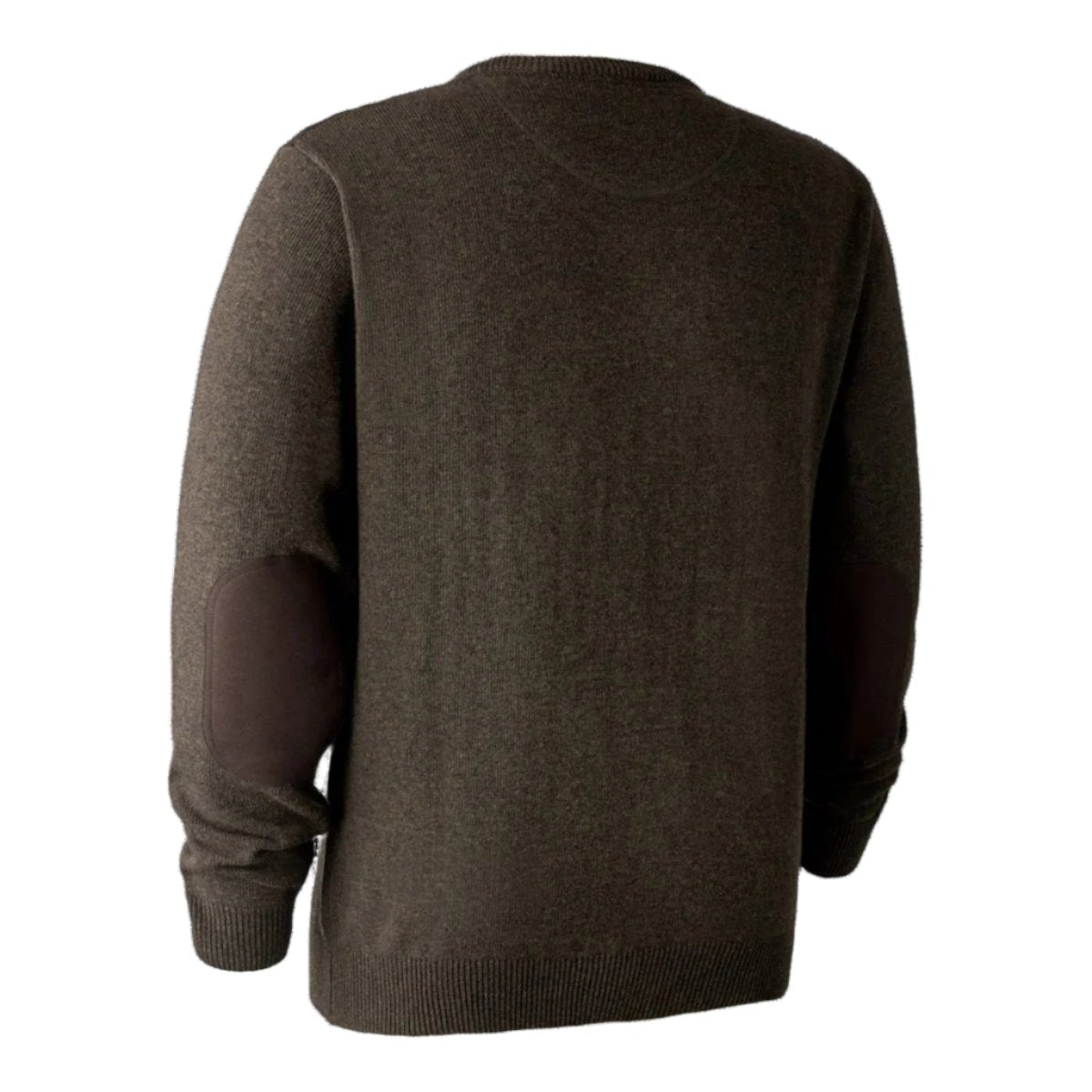 Deerhunter Sheffield Knit V-Neck Jumper - Dark Elm - Rear Deerhunter Sheffield Knit V-Neck Jumper - Dark Elm - Rear