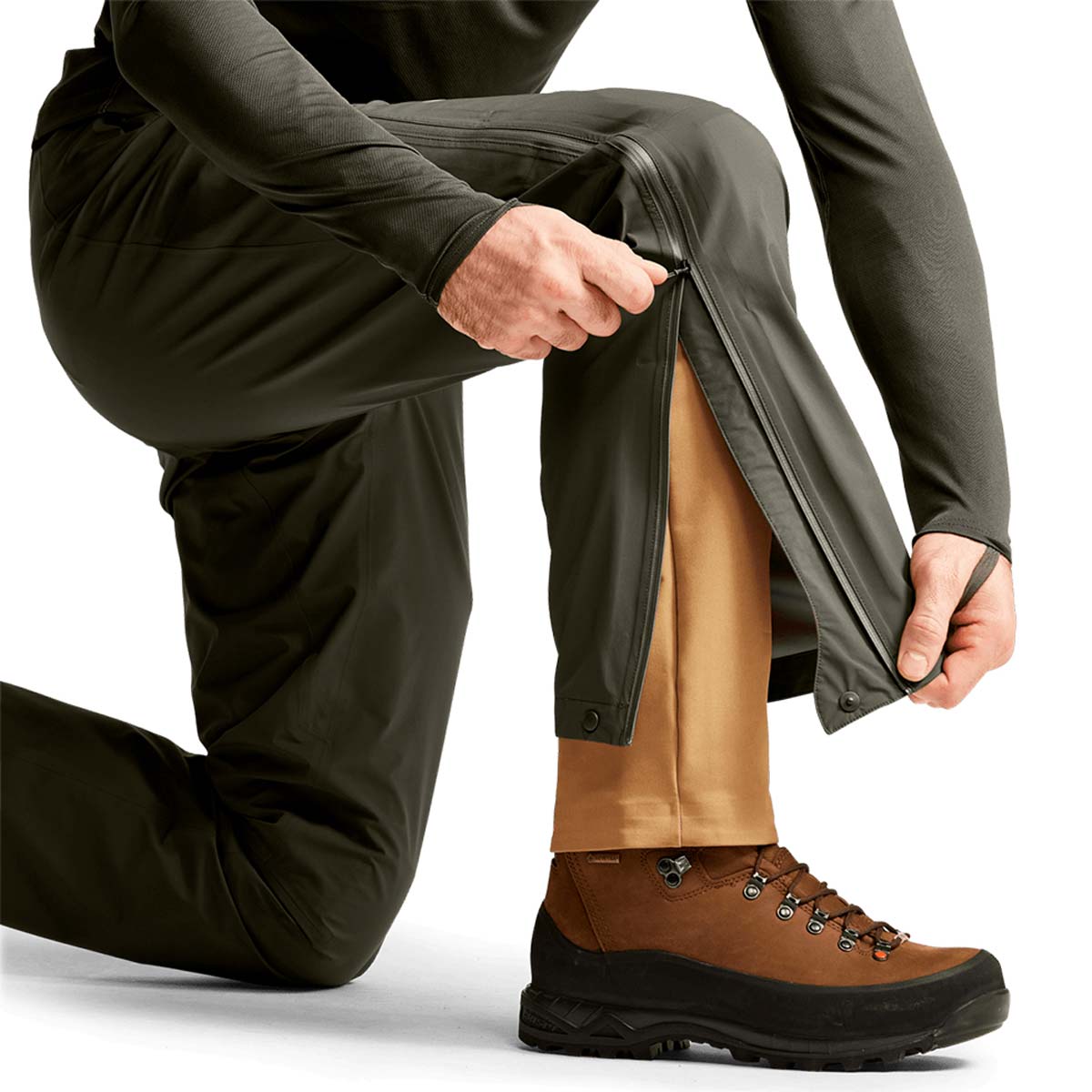 Sitka Dew Point Pant - Dark Lichen - Leg Bottom Detail Sitka Dew Point Pant - Dark Lichen - Leg Bottom Detail