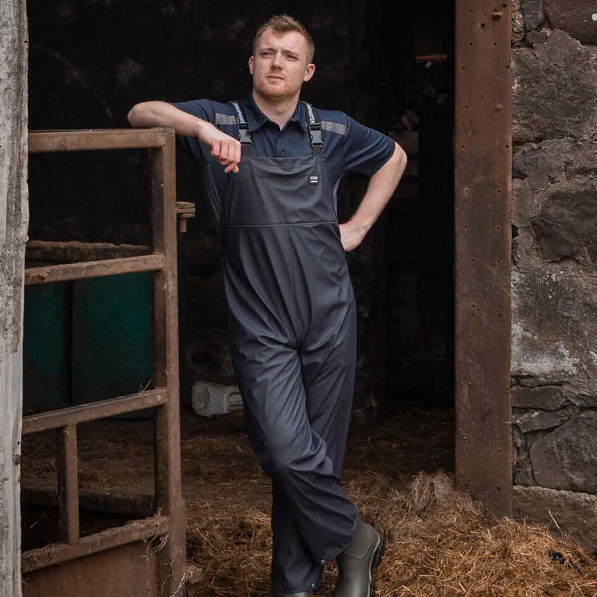 Swampmaster No-Sweat Stormgear Waterproof Bib & Brace Navy Swampmaster No-Sweat Stormgear Waterproof Bib & Brace Navy