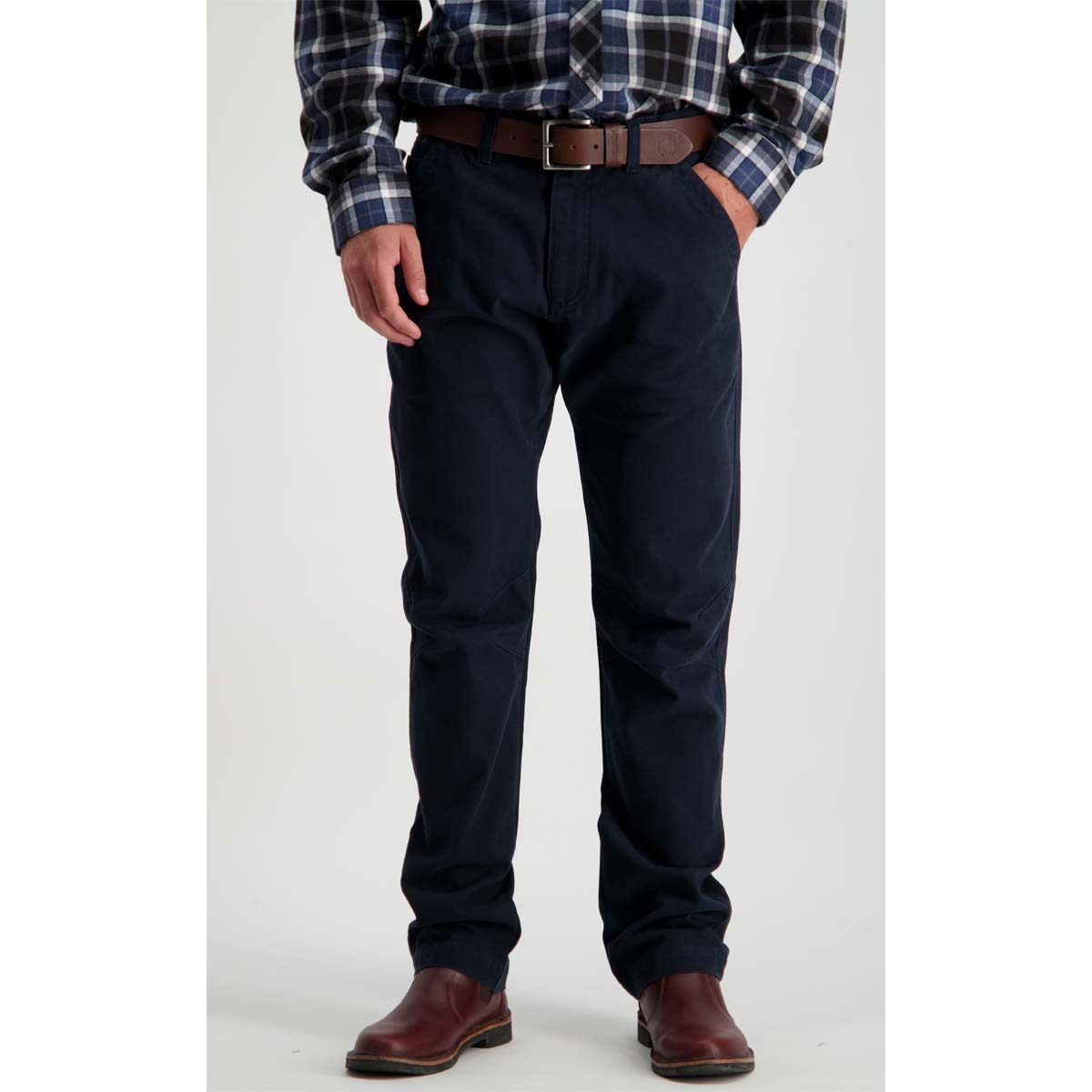 Swanndri Bedrock Canvas Work Pants - Navy - Front Swanndri Bedrock Canvas Work Pants - Navy - Front