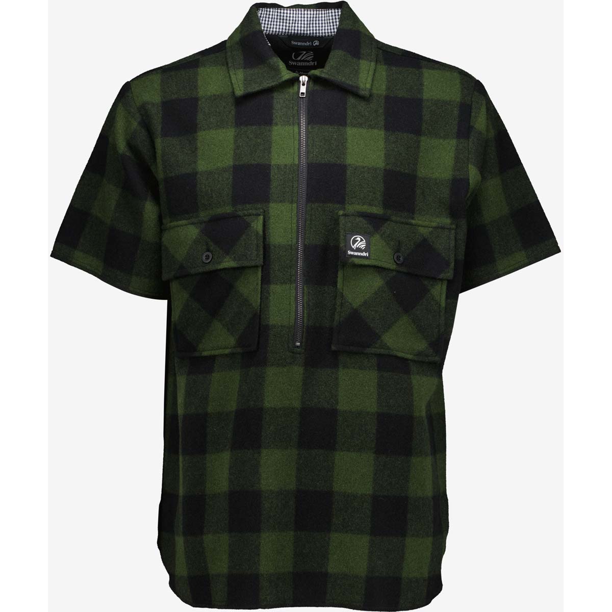 Swanndri Henderson Short Sleeved Half Zip Wool Shirt Swanndri Henderson Short Sleeved Half Zip Wool Shirt