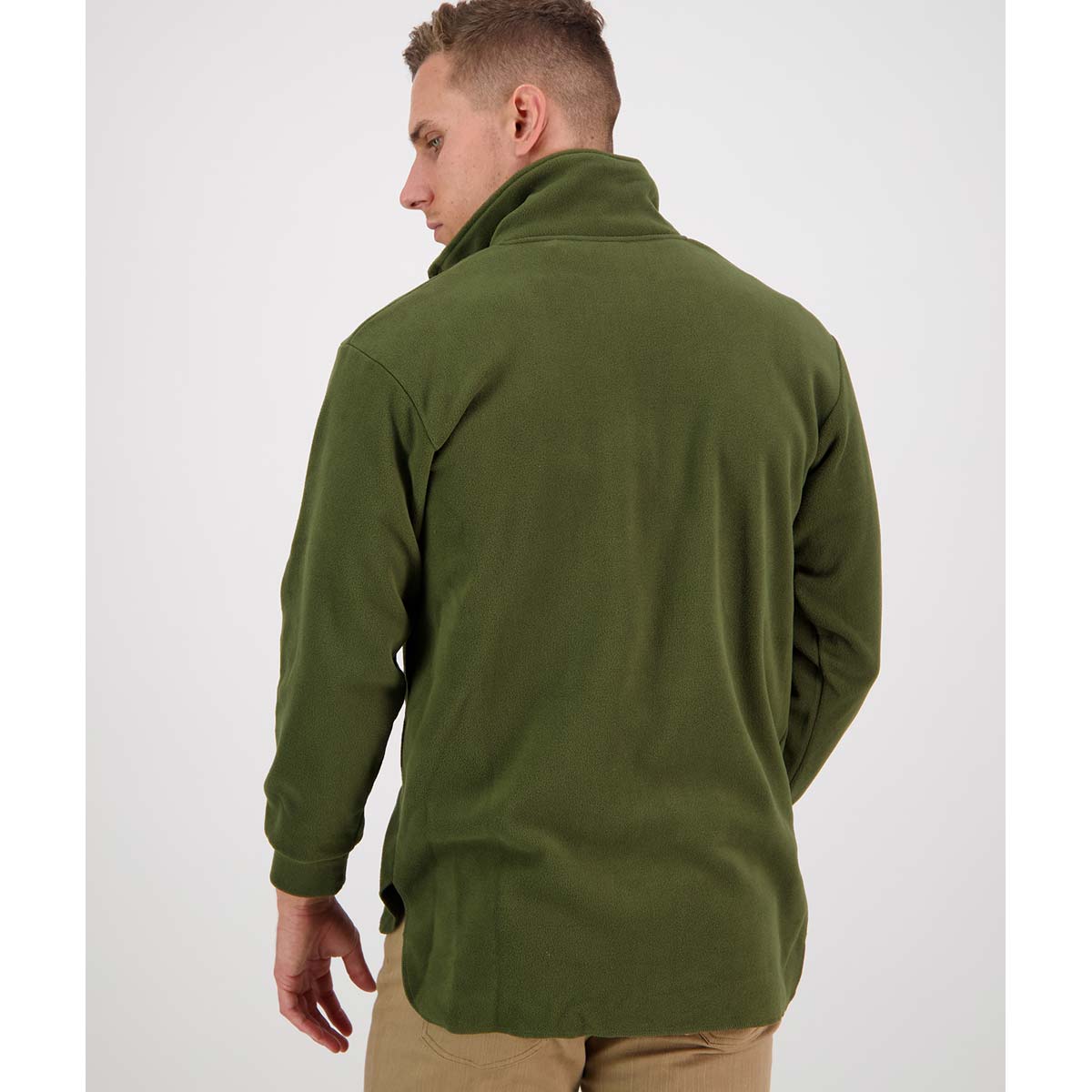Swanndri Motu Fleece Pullover - Olive - Rear Swanndri Motu Fleece Pullover - Olive - Rear