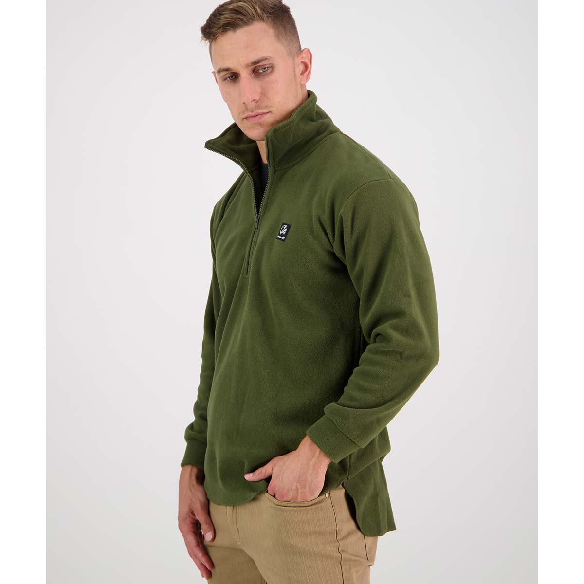 Swanndri Motu Fleece Pullover - olive - Side Swanndri Motu Fleece Pullover - olive - Side