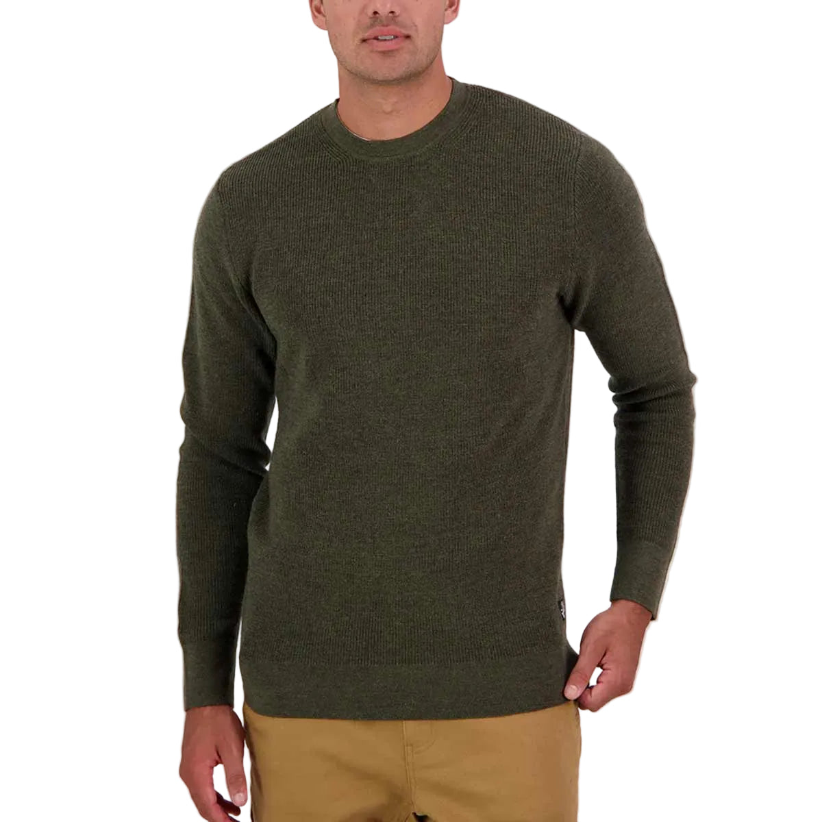 Swanndri Otahu River V2 Merino Crew - Dark Olive Swanndri Otahu River V2 Merino Crew - Dark Olive