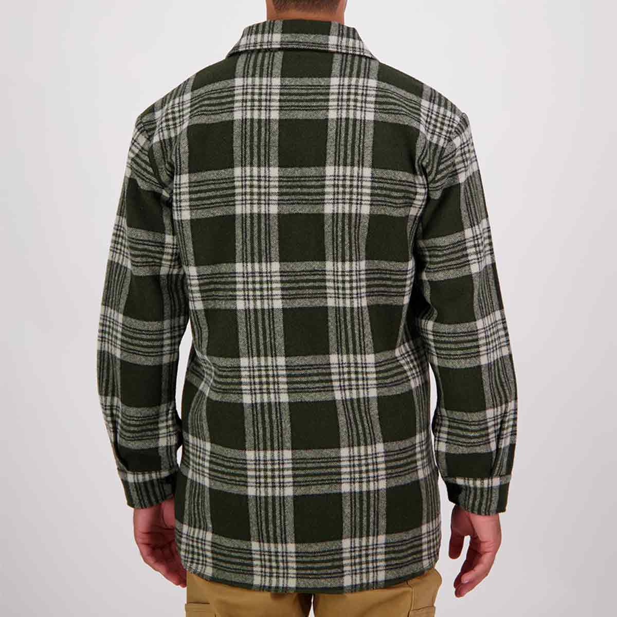 Swanndri Ranger Quarter Zip Mid Weight Bushshirt - Woodland Check - Rear Swanndri Ranger Quarter Zip Mid Weight Bushshirt - Woodland Check - Rear