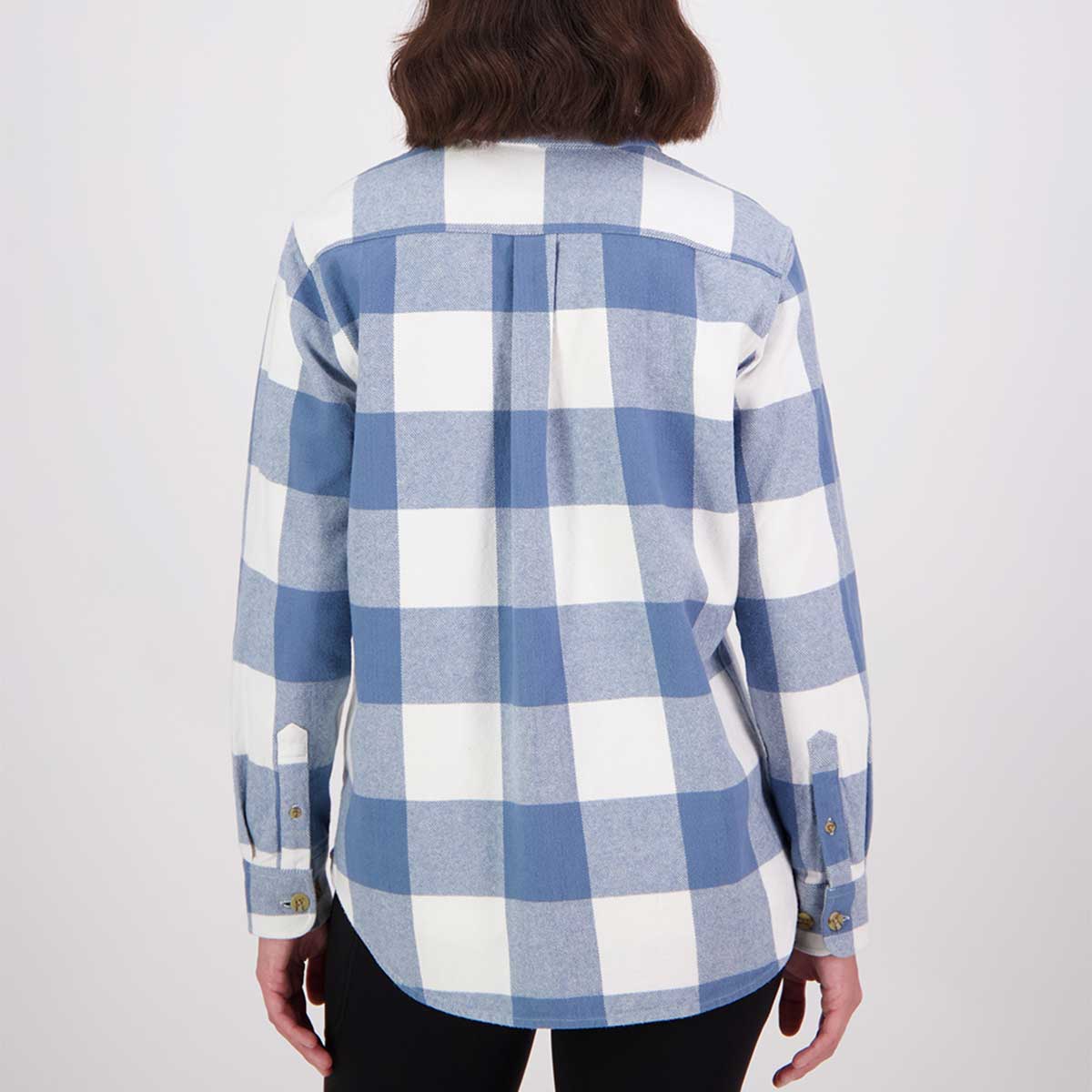 Swanndri Rapaki Women's LS Shacket - Oceanview/White - Rear Swanndri Rapaki Women's LS Shacket - Oceanview/White - Rear