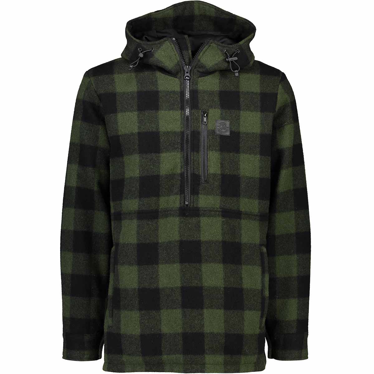 Swanndri Reidston Wool Anorak - Olive/Black Check Swanndri Reidston Wool Anorak - Olive/Black Check