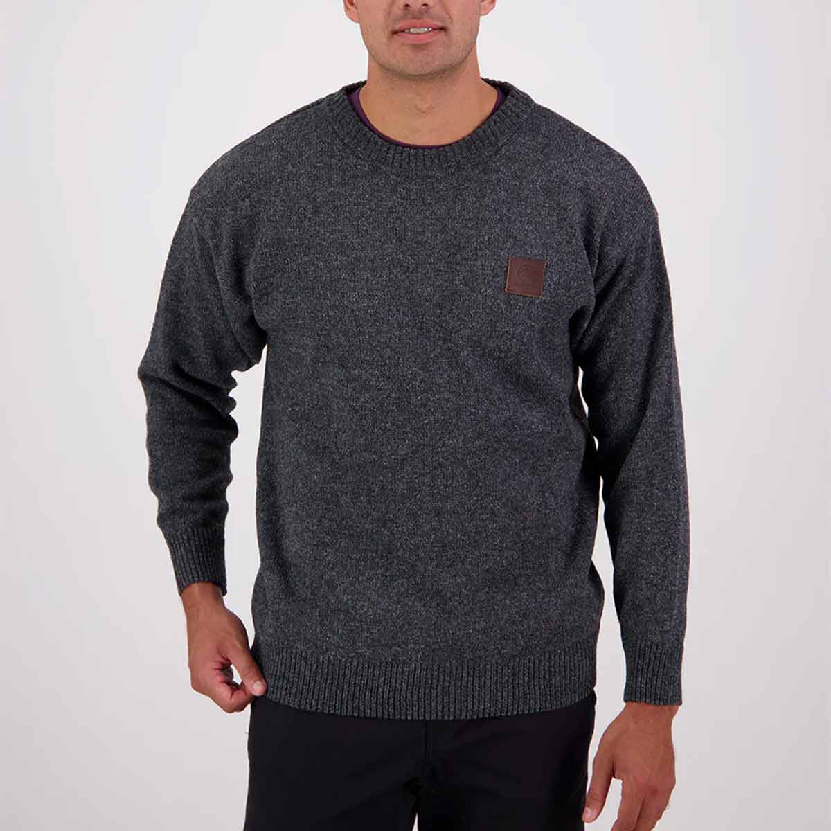 Swanndri Seafarer Crew Neck Sweater - Charcoal Marle Swanndri Seafarer Crew Neck Sweater - Charcoal Marle