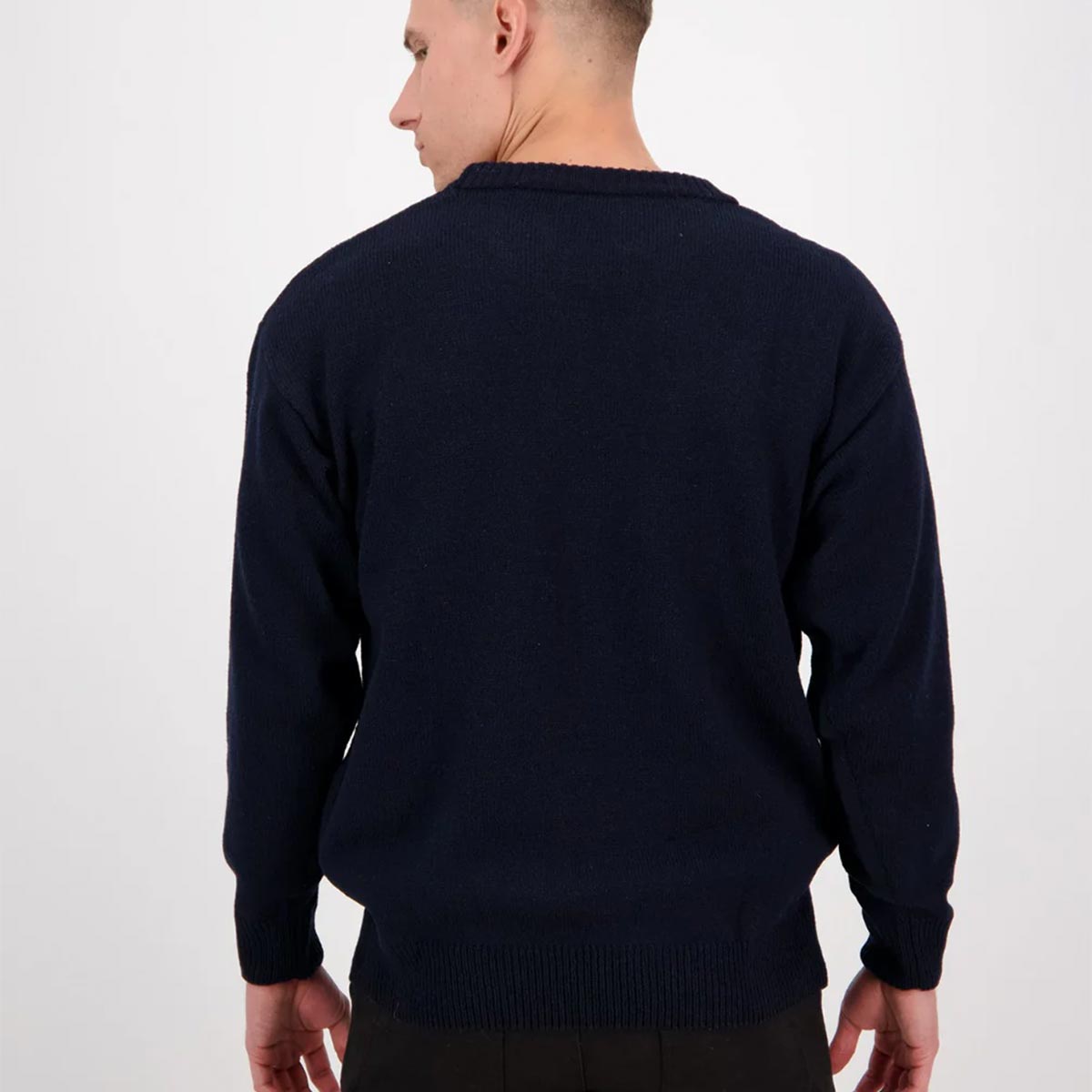 Swanndri Seafarer Crew Neck Sweater - Navy - Rear Swanndri Seafarer Crew Neck Sweater - Navy - Rear