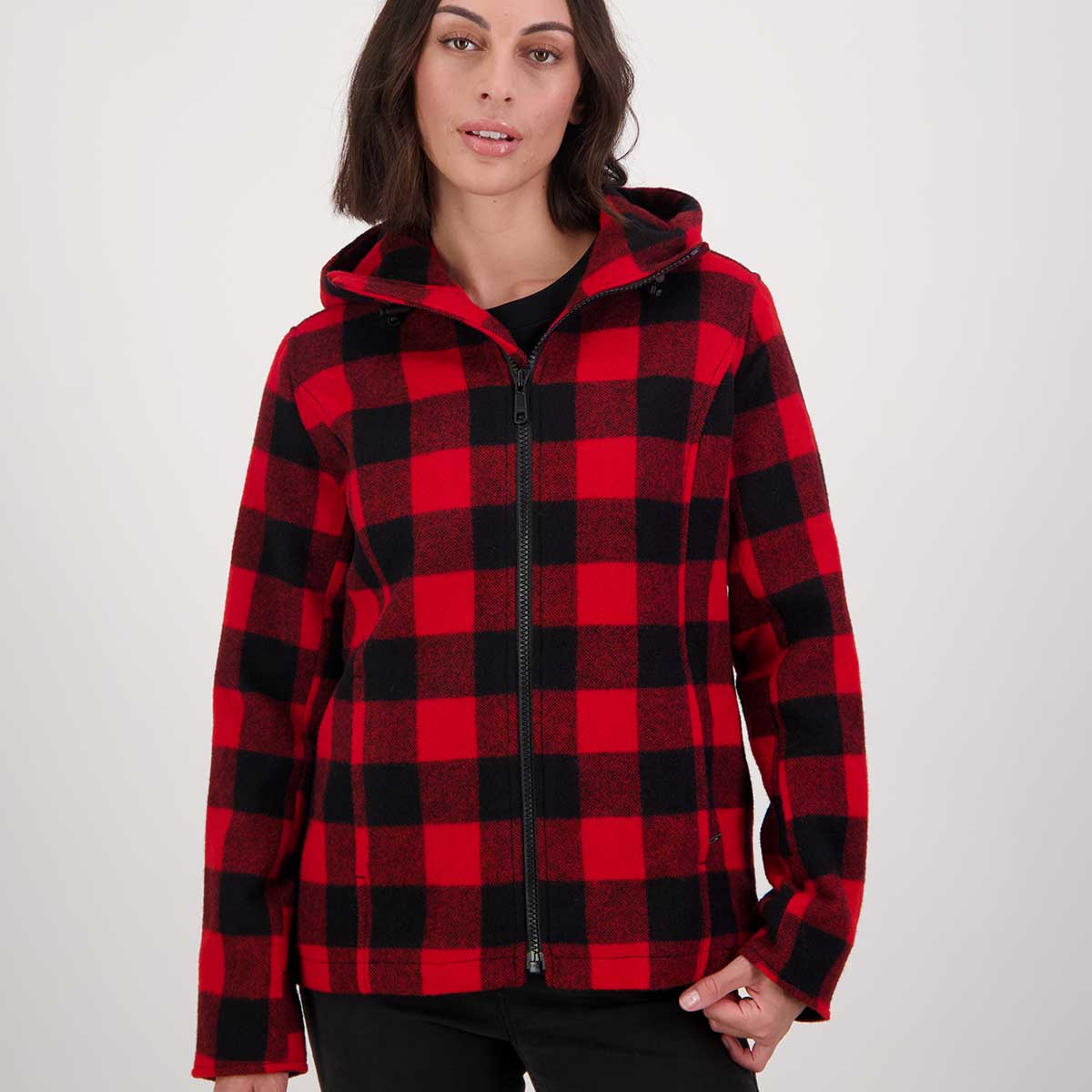 Swanndri Seattle Women's Hoodie - Red/Black Check Swanndri Seattle Women's Hoodie - Red/Black Check