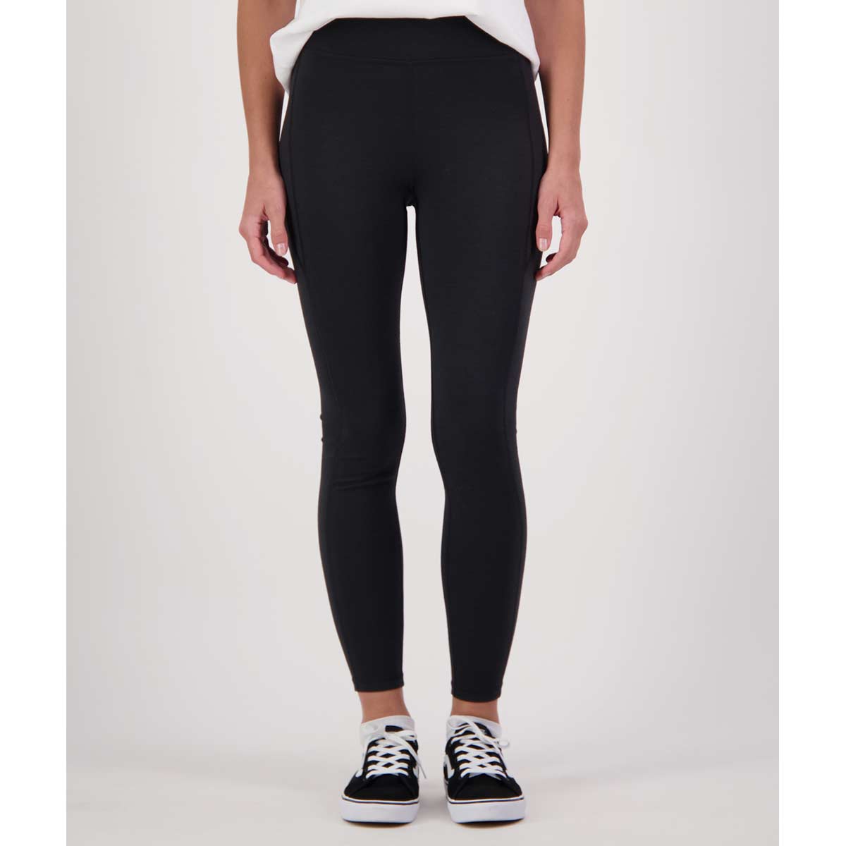 Women's Swanndri Black Leggings - Front Women's Swanndri Black Leggings - Front
