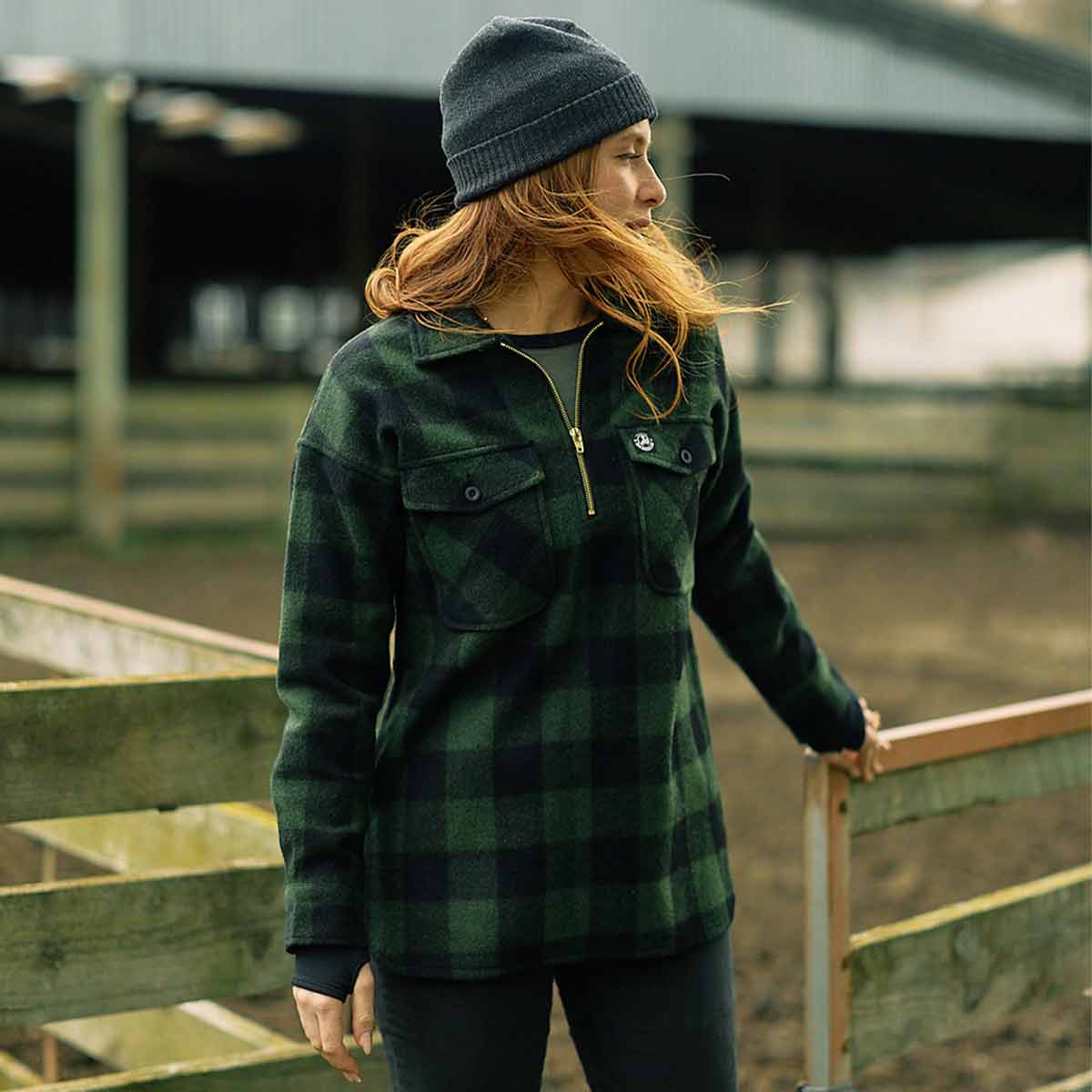 Swanndri Women's Ranger Zip Bushshirt - Model Swanndri Women's Ranger Zip Bushshirt - Model