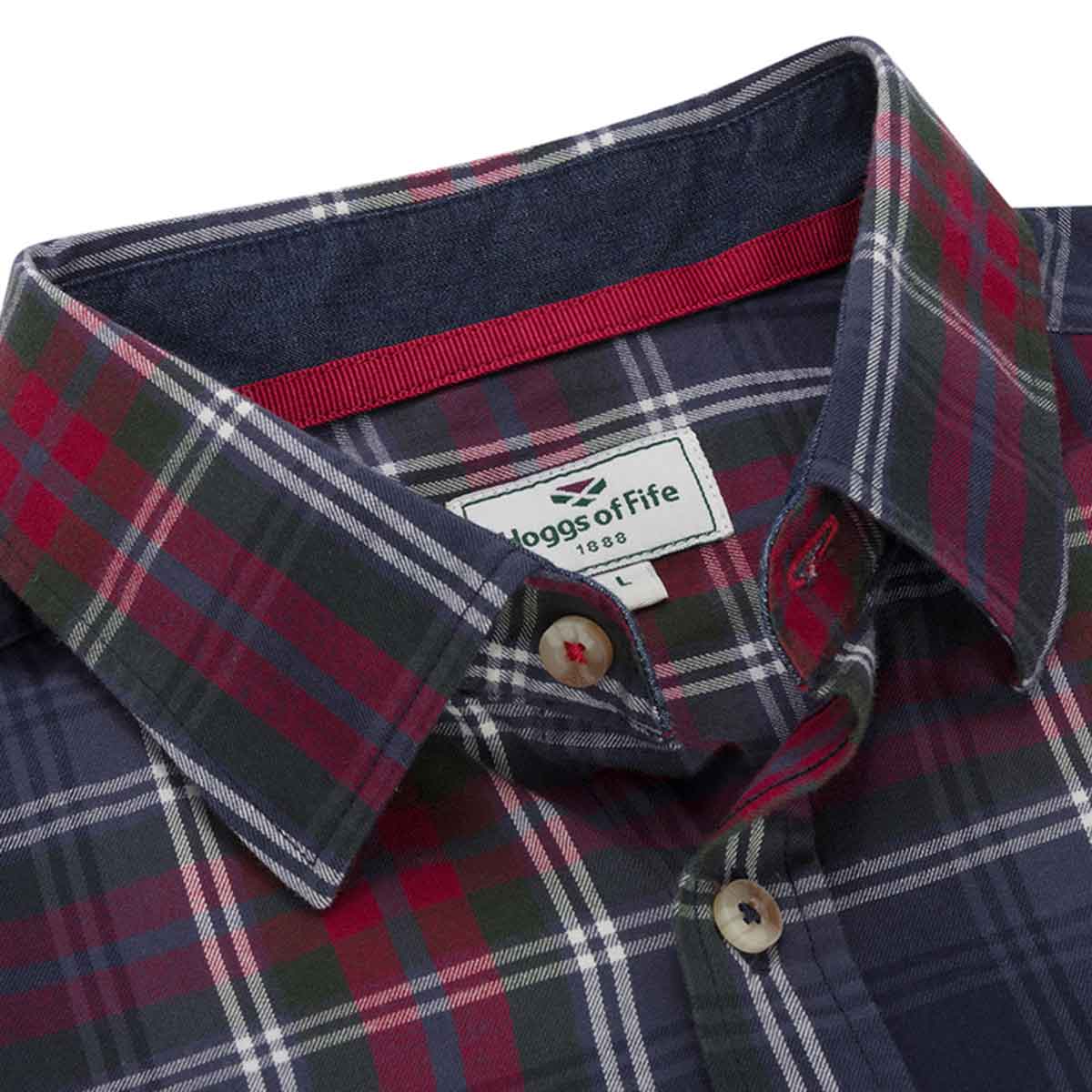 Hoggs of Fife Taransay Plaid Shirt - collar Hoggs of Fife Taransay Plaid Shirt - collar