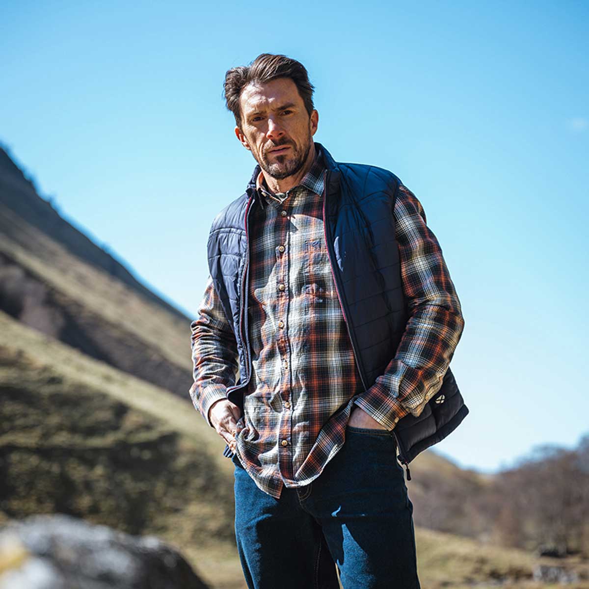 Hoggs of Fife Tiree Twill Check Shirt - lifestyle Hoggs of Fife Tiree Twill Check Shirt - lifestyle